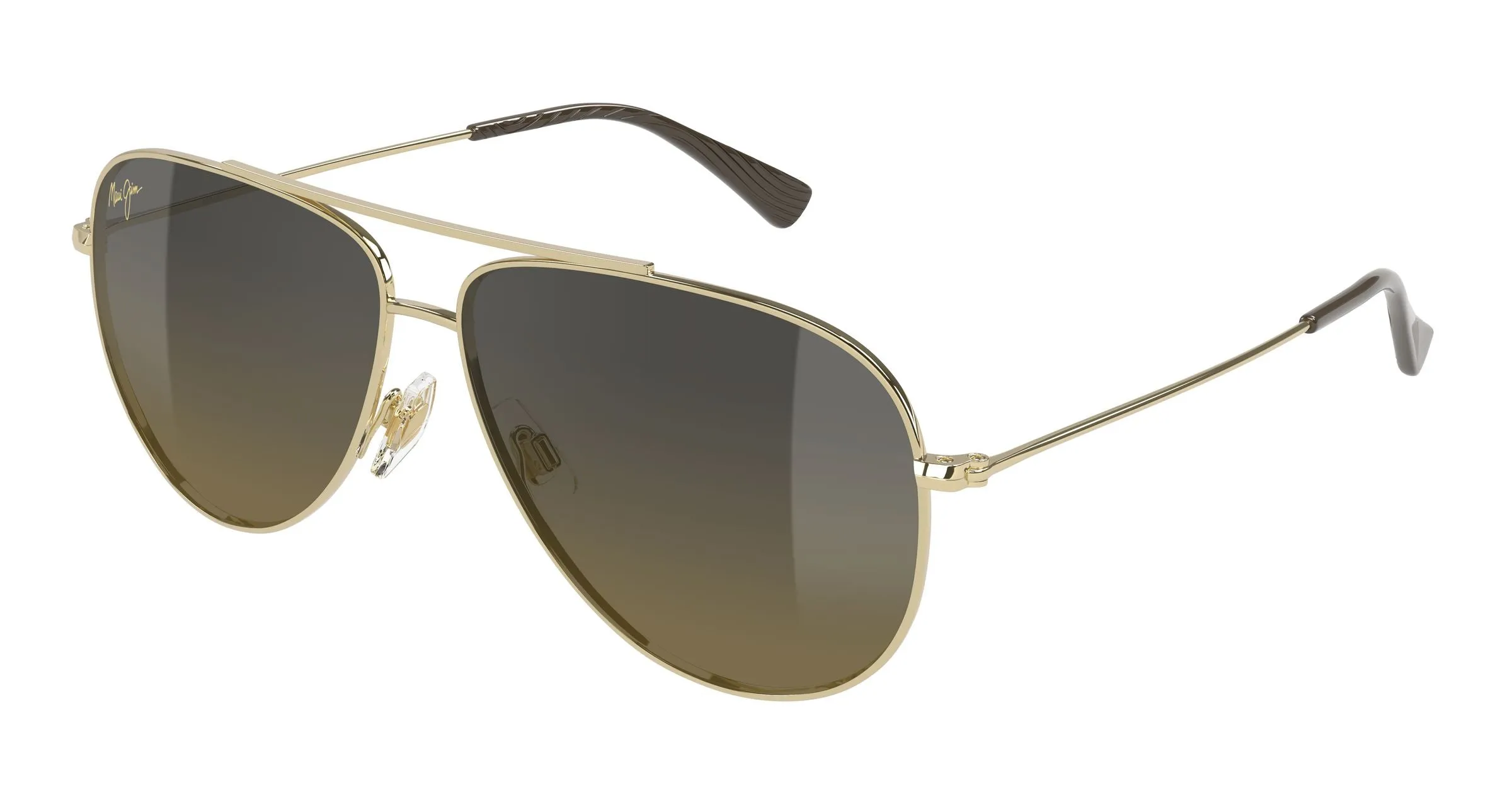 Maui Jim MJ0665S 021 Occhiali da sole Metallo Oro Bronzo Pilot - immagine 1