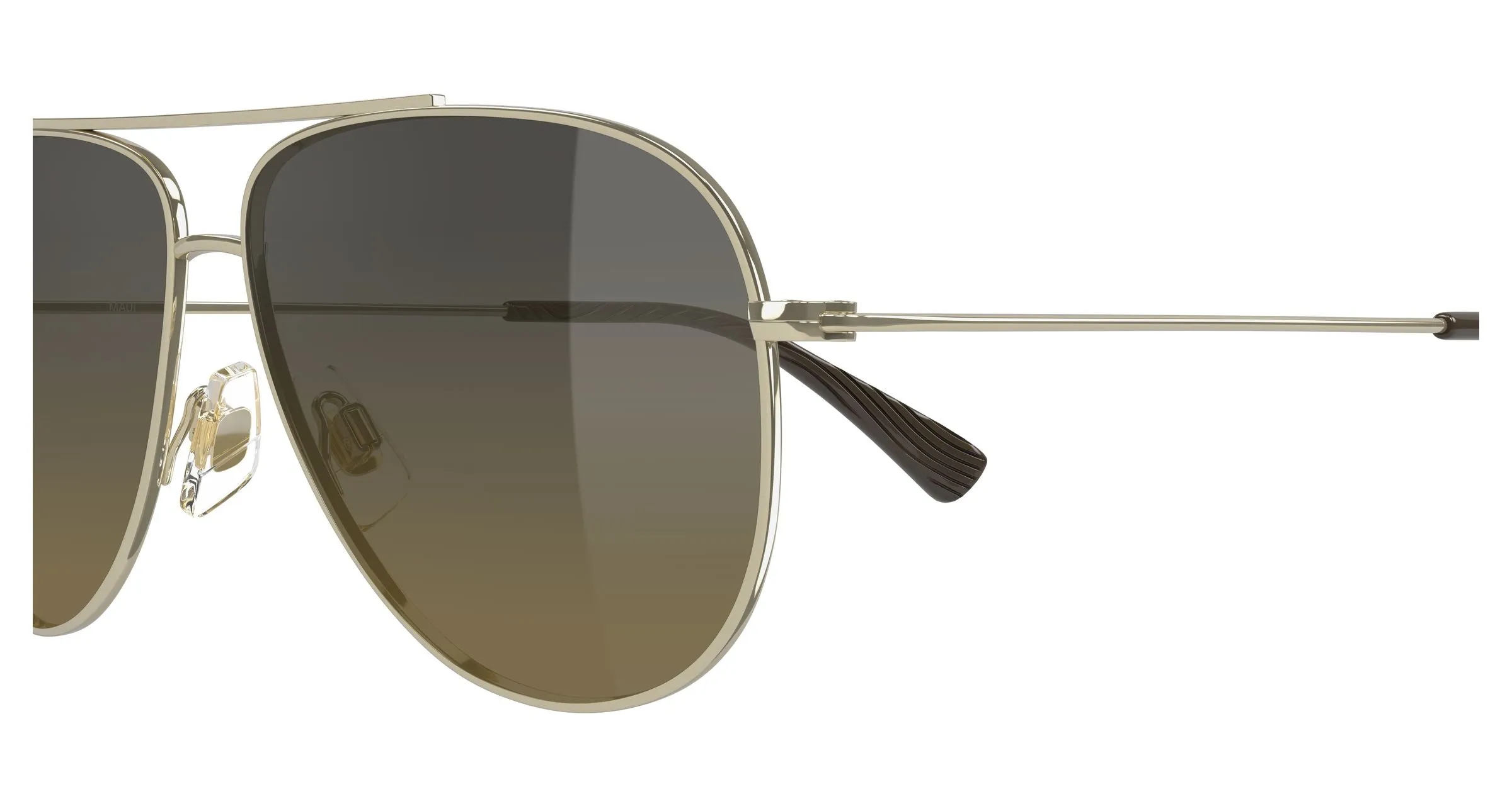 Maui Jim MJ0665S 021 Occhiali da sole Metallo Oro Bronzo Pilot - immagine 3