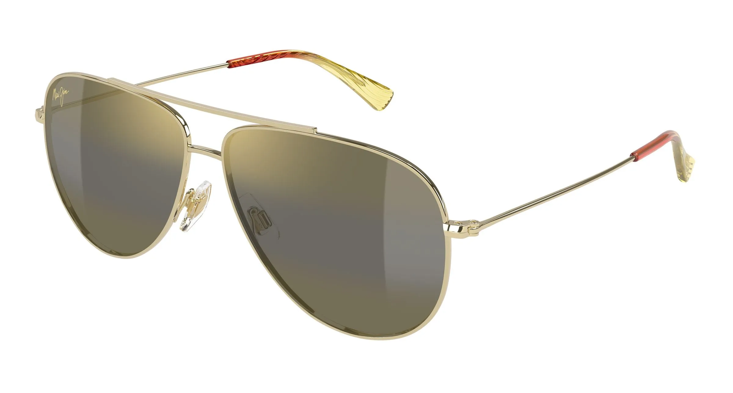Maui Jim MJ0665S 004 Occhiali da sole Metallo Oro Bronzo Pilot - immagine 1