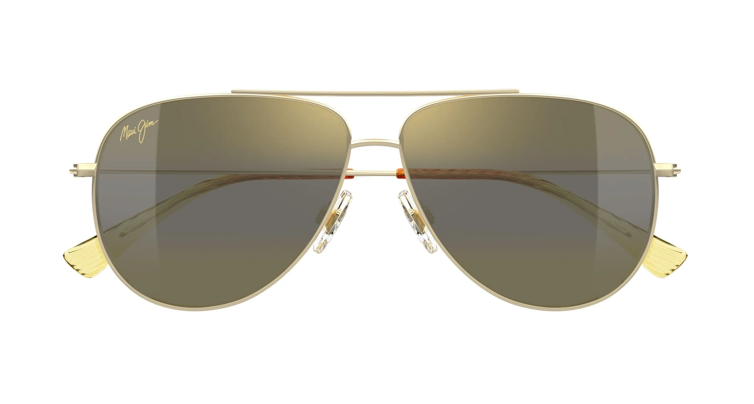 Maui Jim MJ0665S 004 Occhiali da sole Metallo Oro Bronzo Pilot - immagine 2