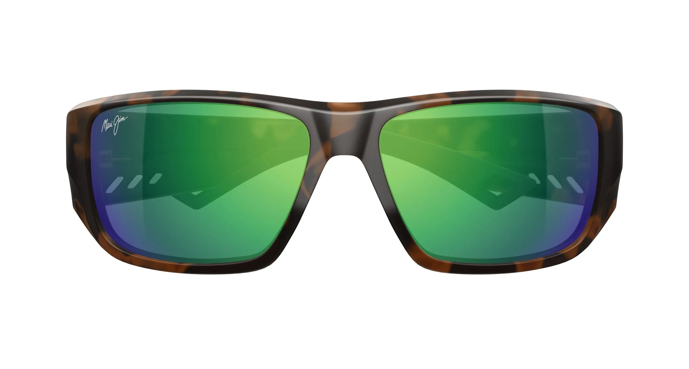 Maui Jim MJ0663S 004 Occhiali da sole Iniettato Havana Verde Squadrata - immagine 2