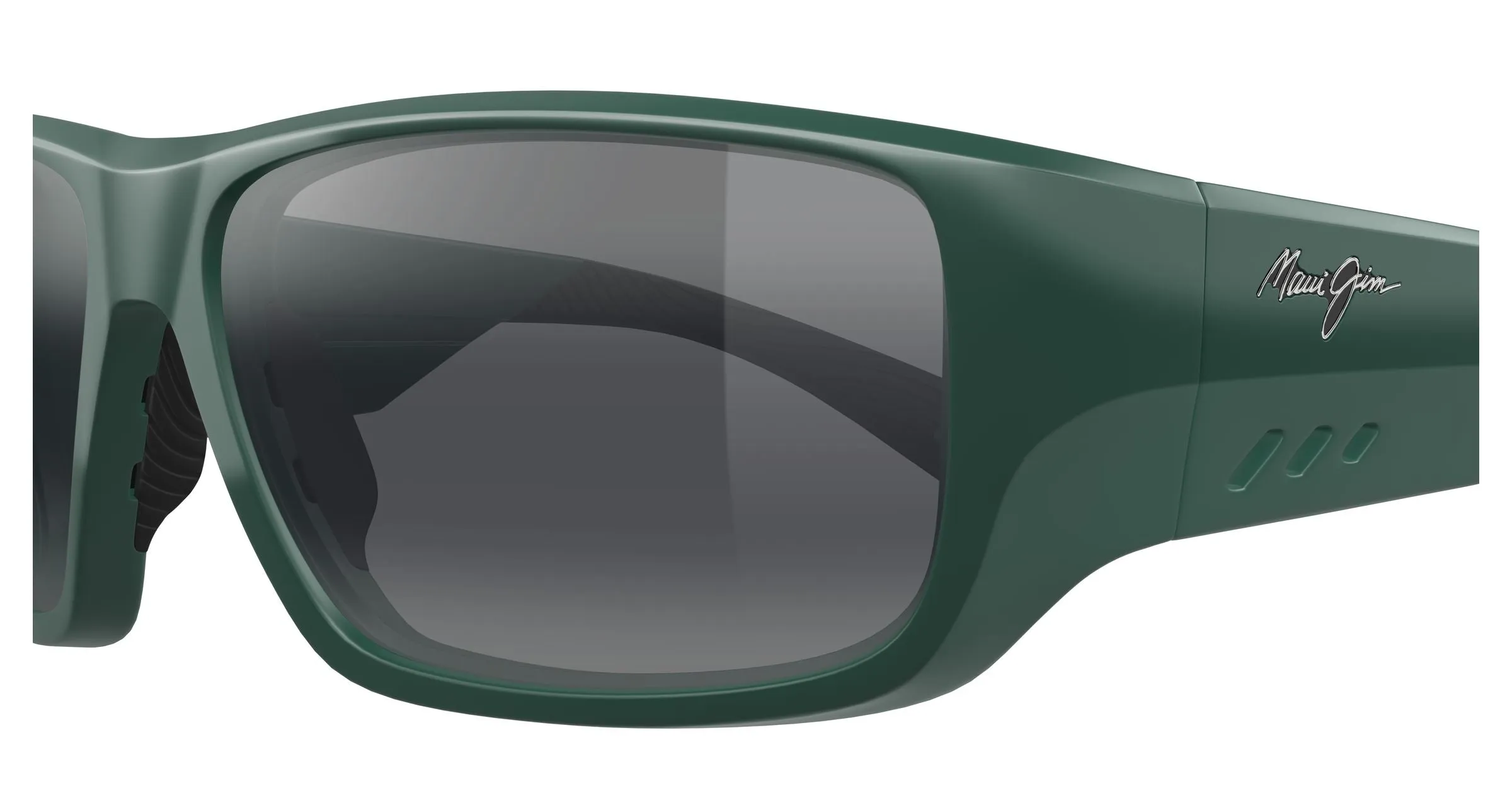 Maui Jim MJ0663S 003 Occhiali da sole Iniettato Verde Grigio Squadrata - immagine 3