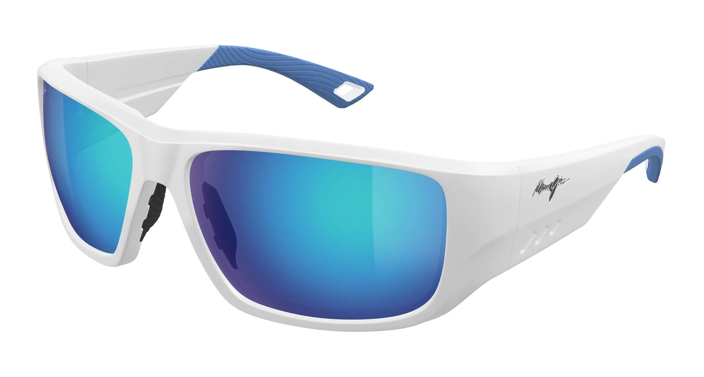Maui Jim MJ0663S 002 Occhiali da sole Iniettato Bianco Blu Squadrata - immagine 1