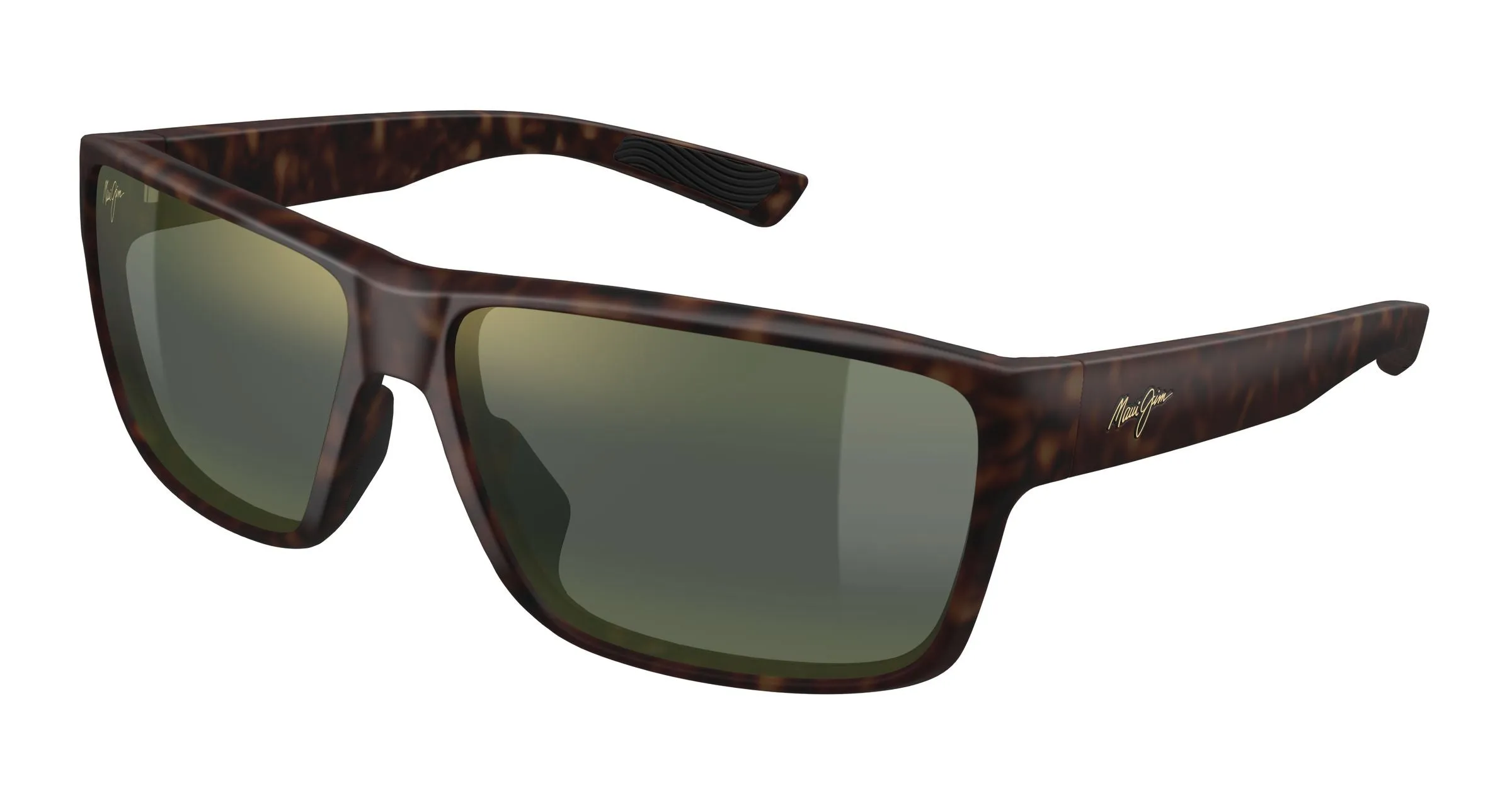 Maui Jim MJ0661S 004 Occhiali da sole Iniettato Havana Verde Squadrata - immagine 1