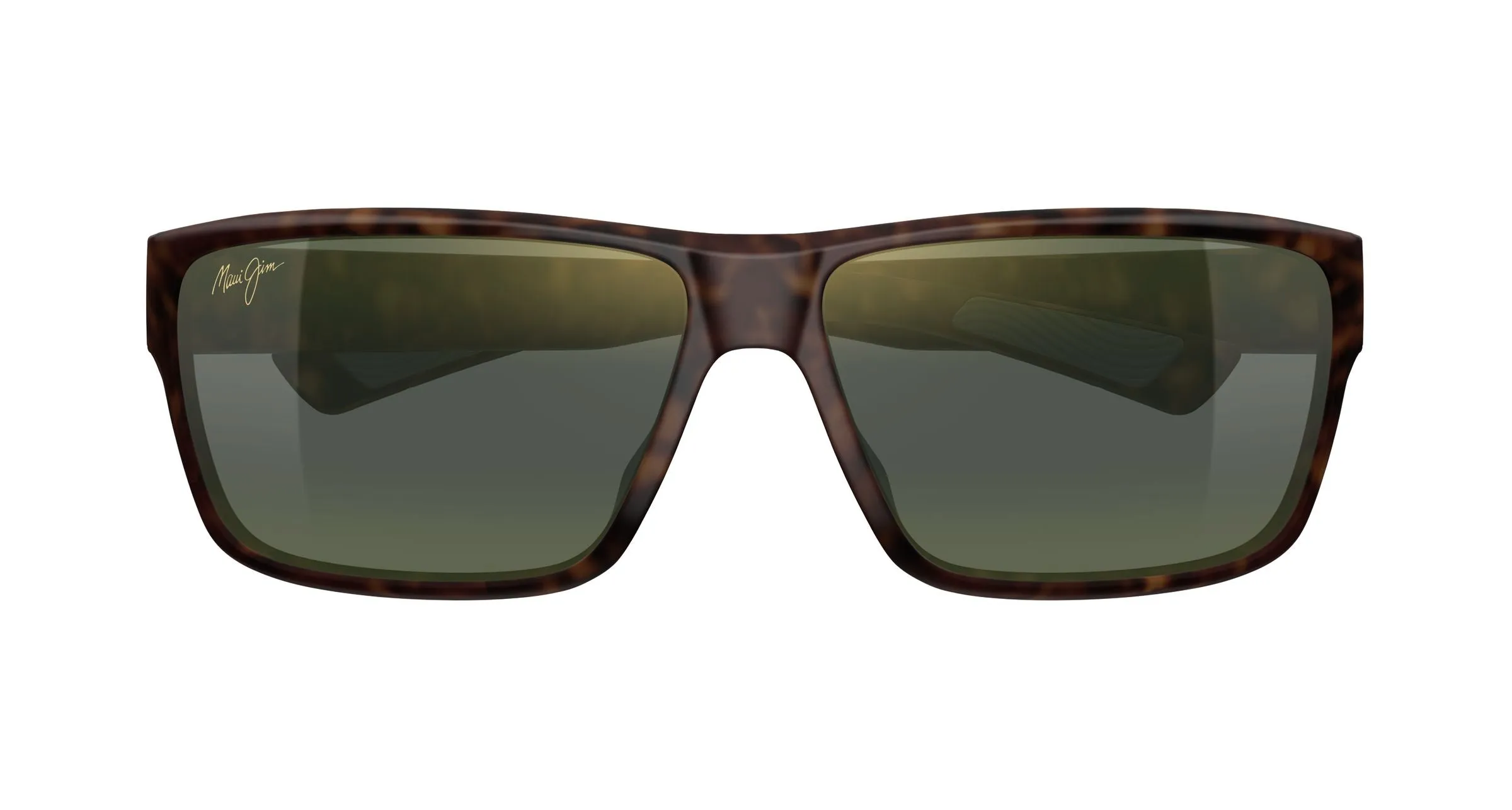 Maui Jim MJ0661S 004 Occhiali da sole Iniettato Havana Verde Squadrata - immagine 2
