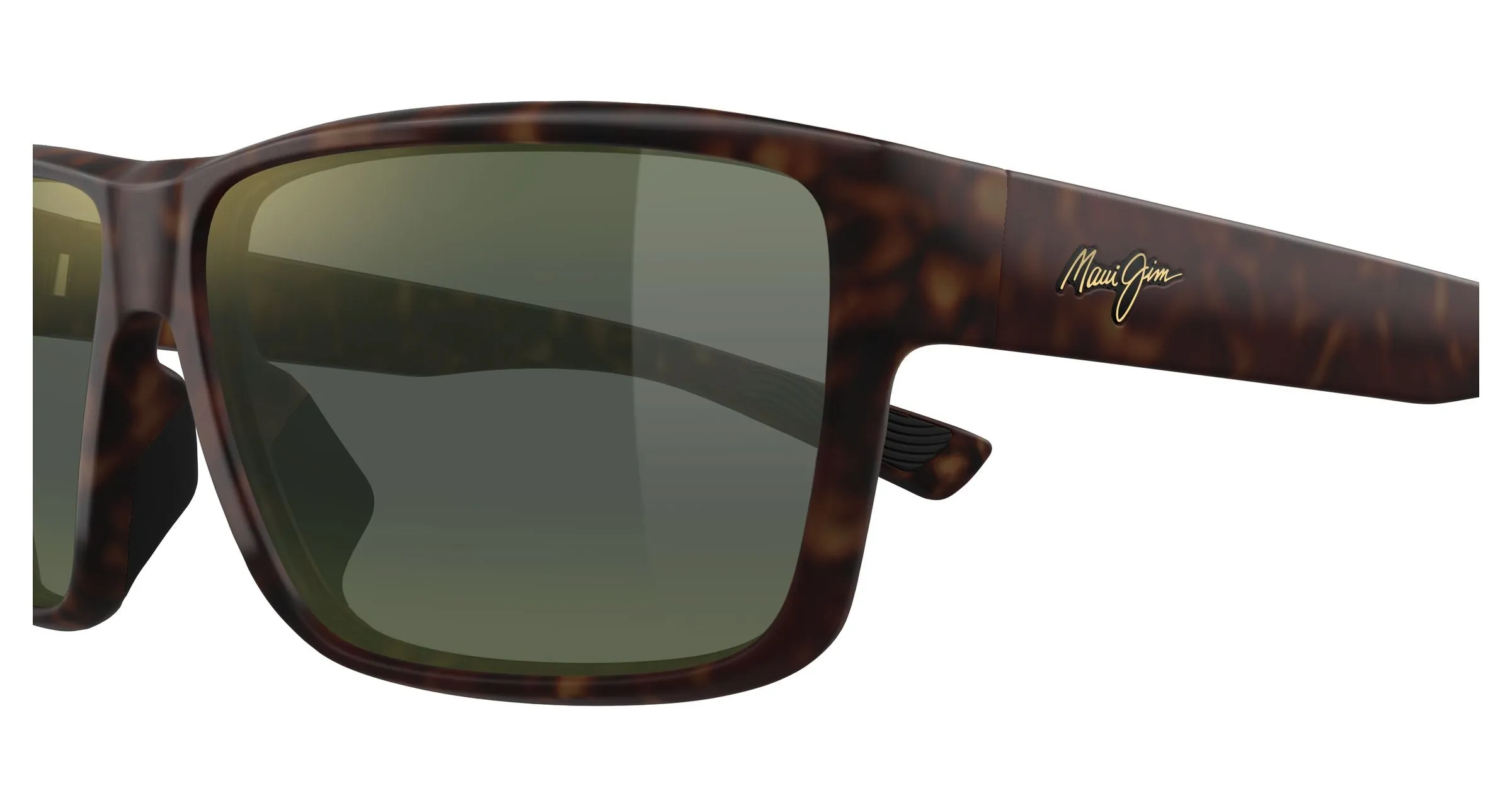 Maui Jim MJ0661S 004 Occhiali da sole Iniettato Havana Verde Squadrata - immagine 3