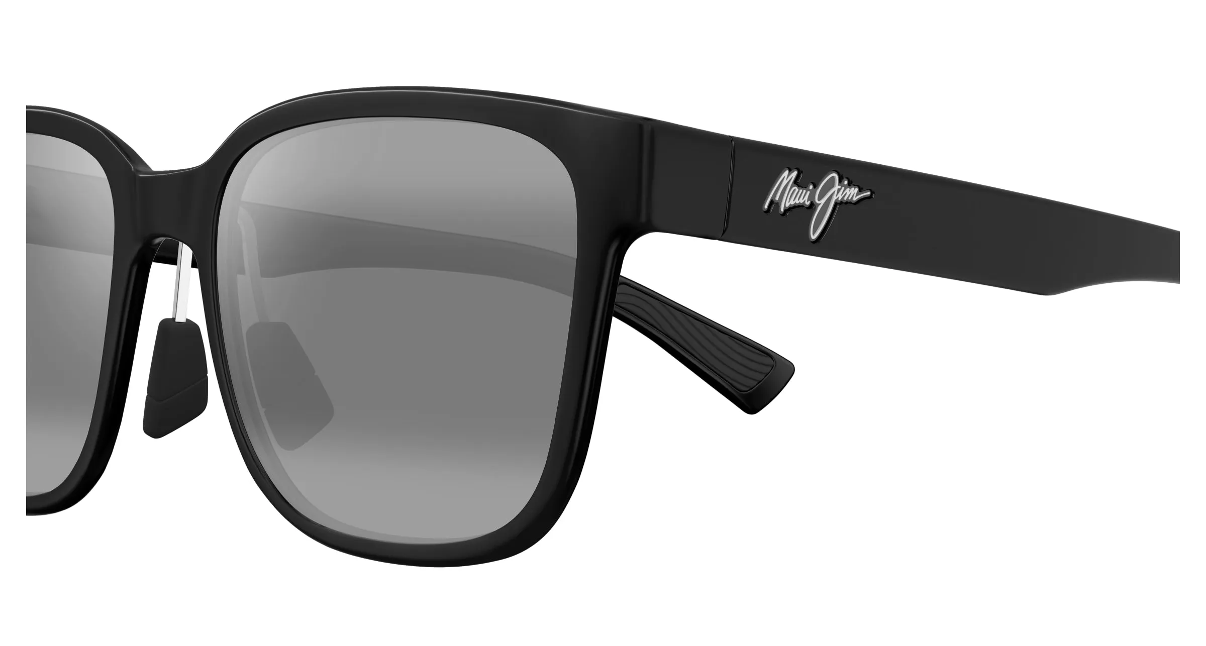 Maui Jim MJ0660SA 001 Occhiali da sole Iniettato Nero Grigio Rotonda - immagine 3
