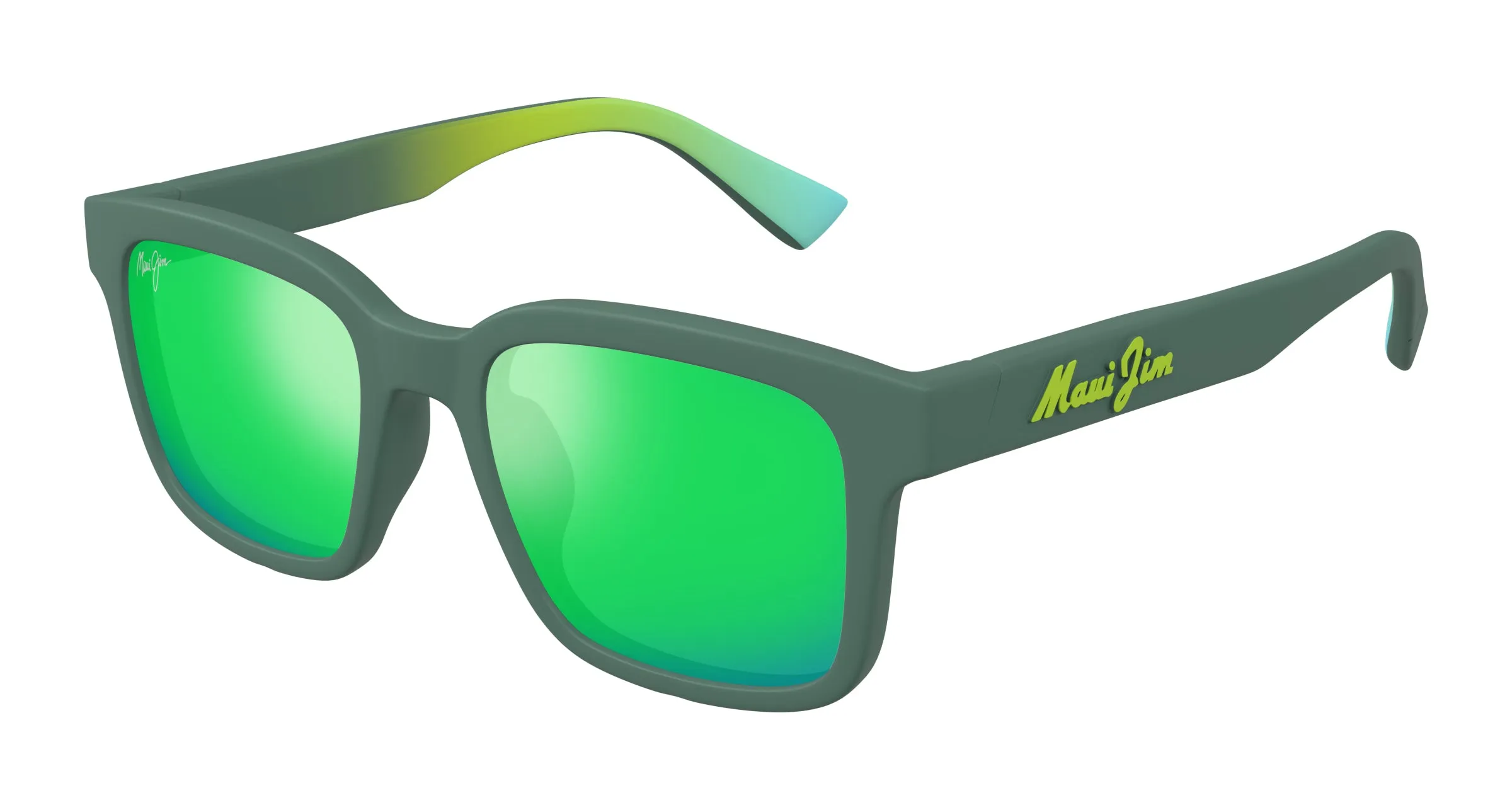 Maui Jim MJ0659SA 004 Occhiali da sole Iniettato Verde Verde Squadrata - immagine 1