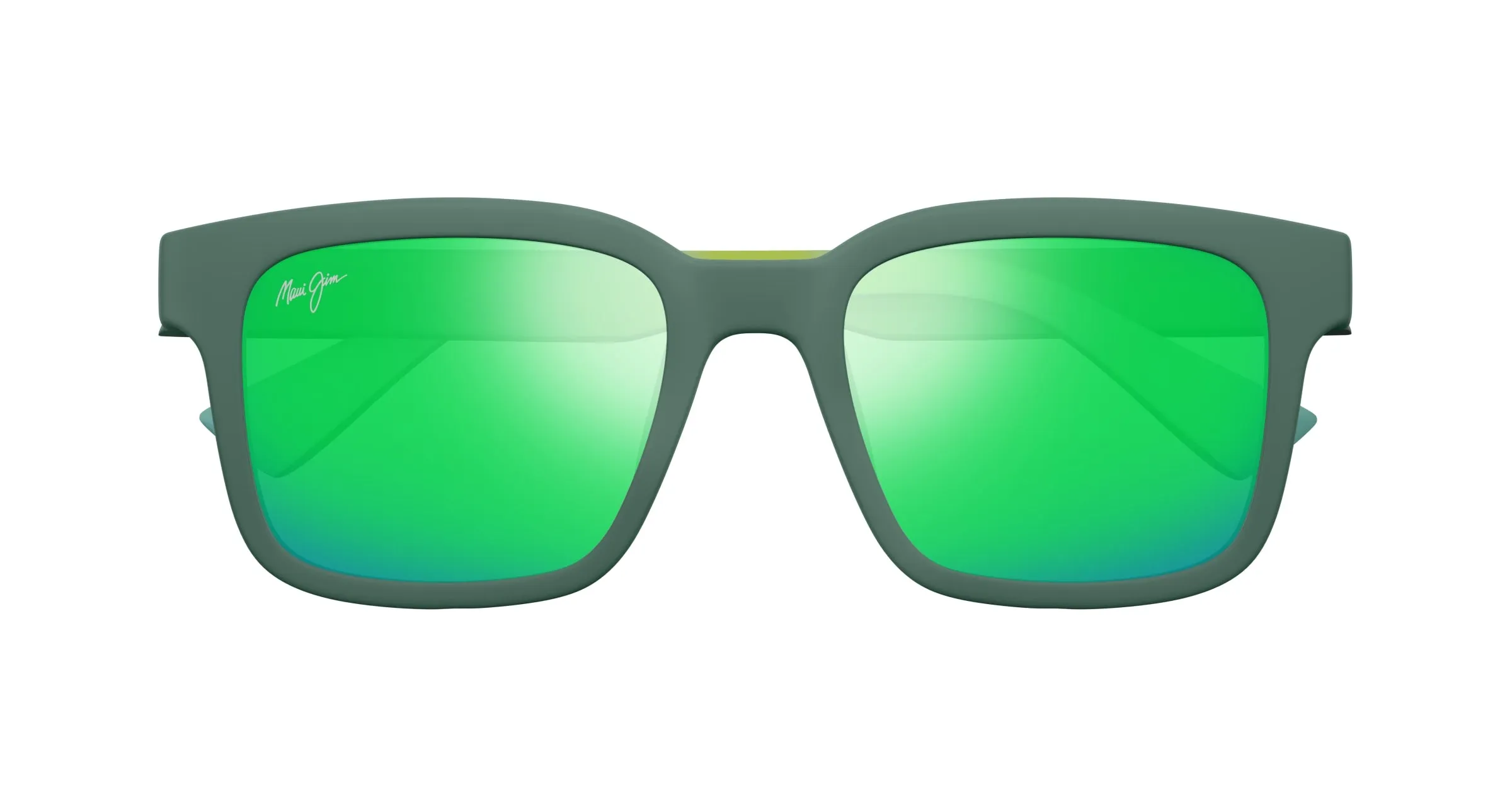 Maui Jim MJ0659SA 004 Occhiali da sole Iniettato Verde Verde Squadrata - immagine 2