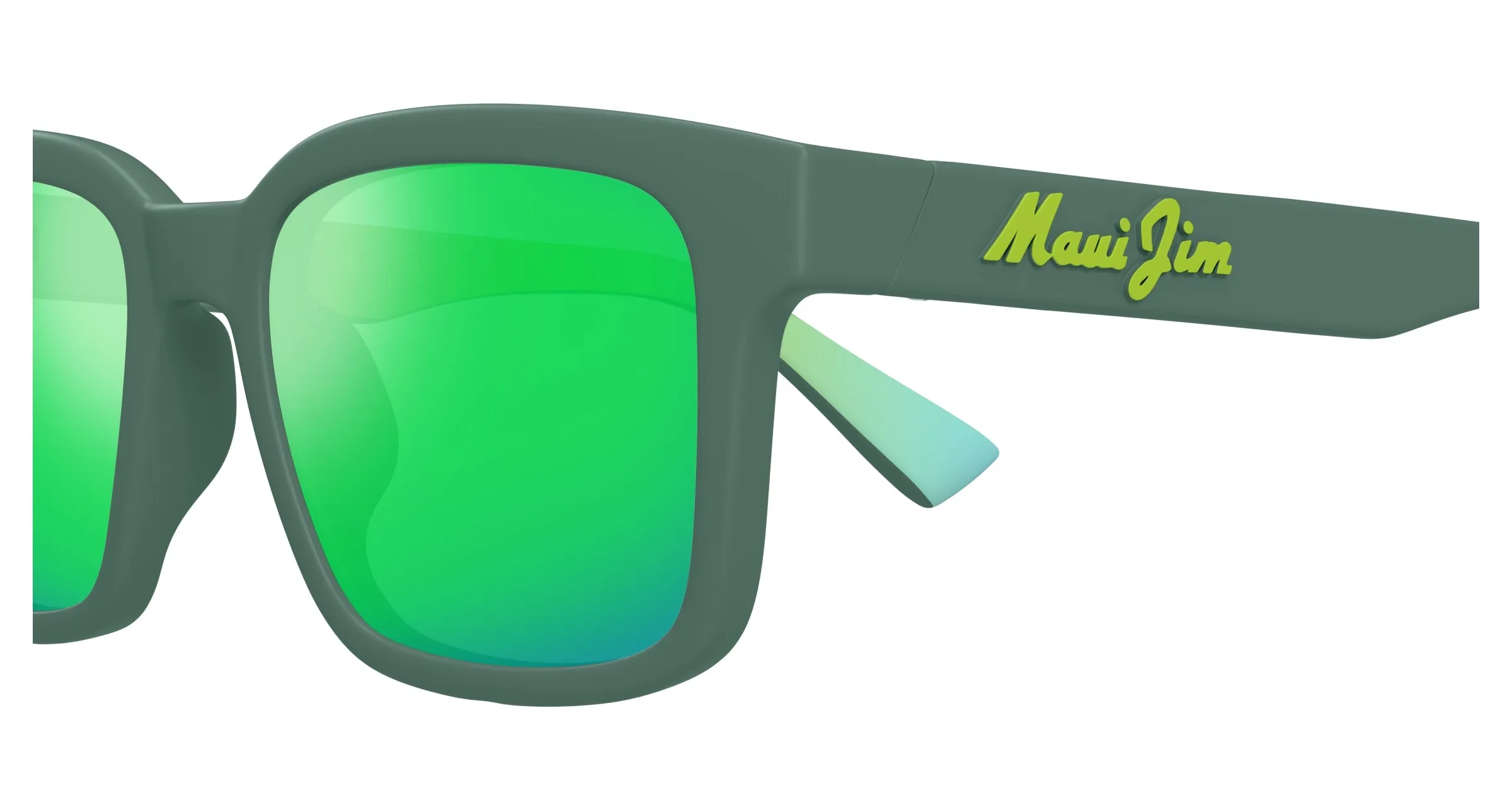 Maui Jim MJ0659SA 004 Occhiali da sole Iniettato Verde Verde Squadrata - immagine 3