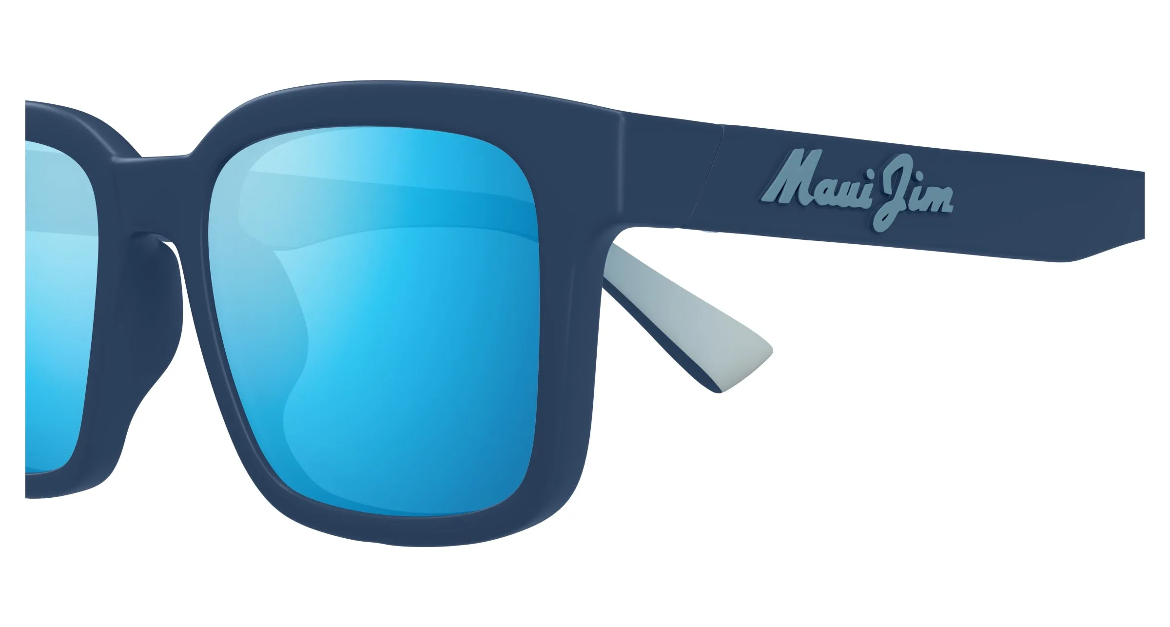 Maui Jim MJ0659SA 003 Occhiali da sole Iniettato Blu Blu Squadrata - immagine 3