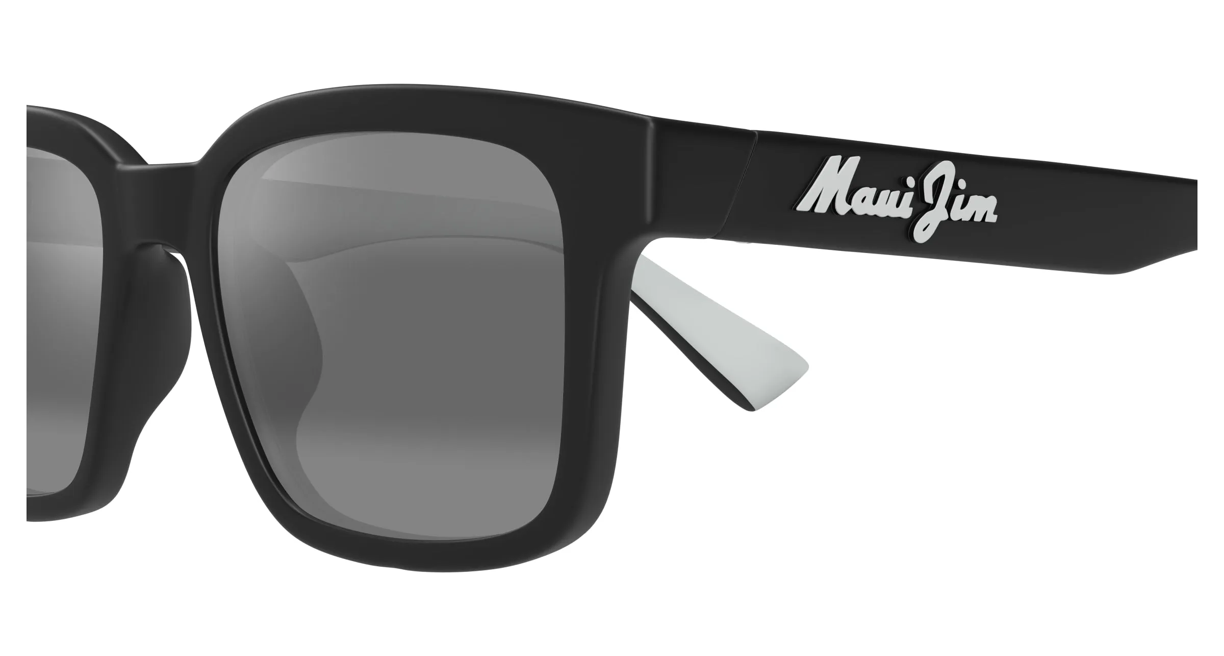 Maui Jim MJ0659SA 001 Occhiali da sole Iniettato Nero Grigio Squadrata - immagine 3