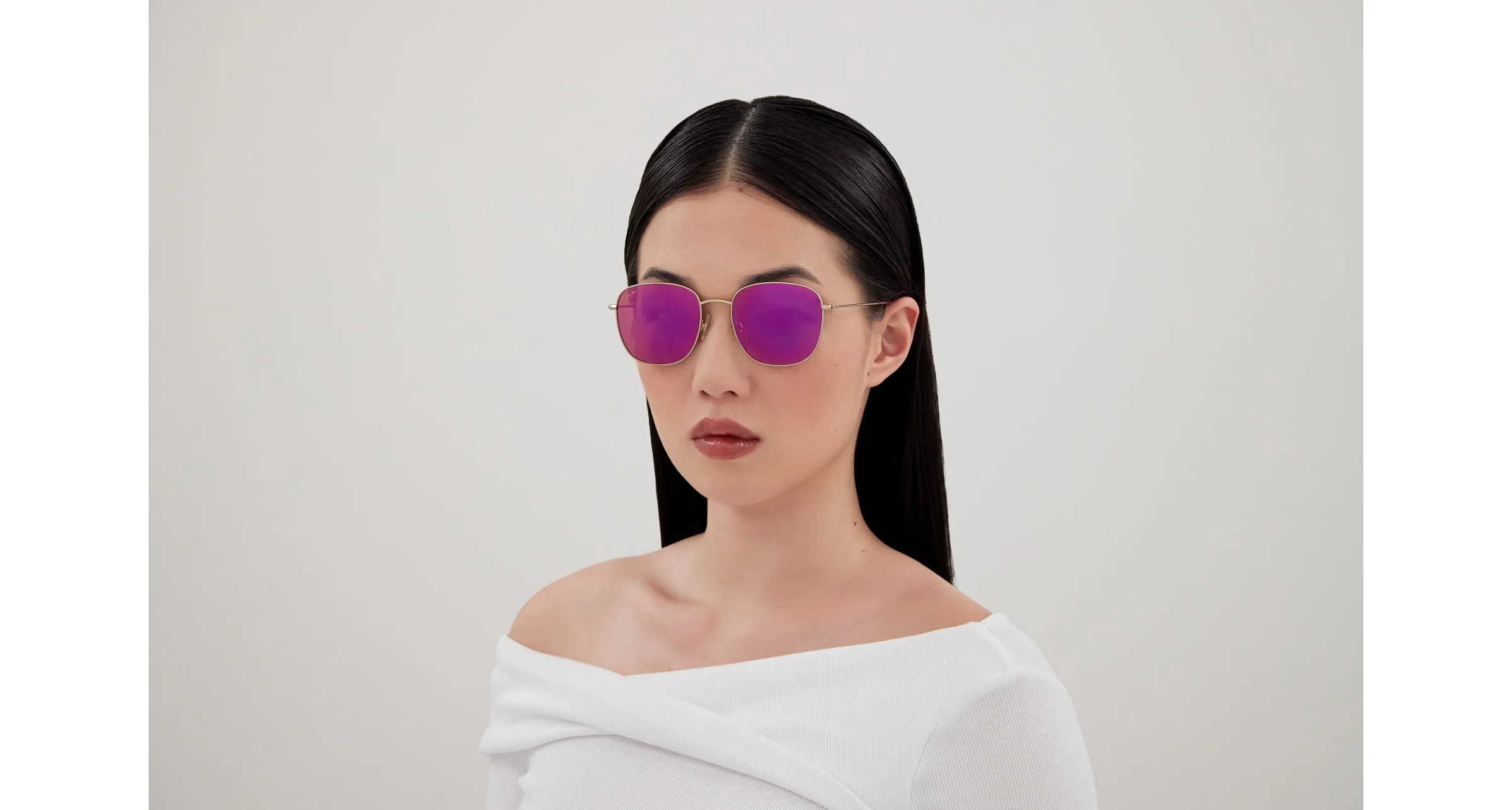 Maui Jim MJ0657SA 004 Occhiali da sole Metallo Oro Viola Squadrata - immagine 4