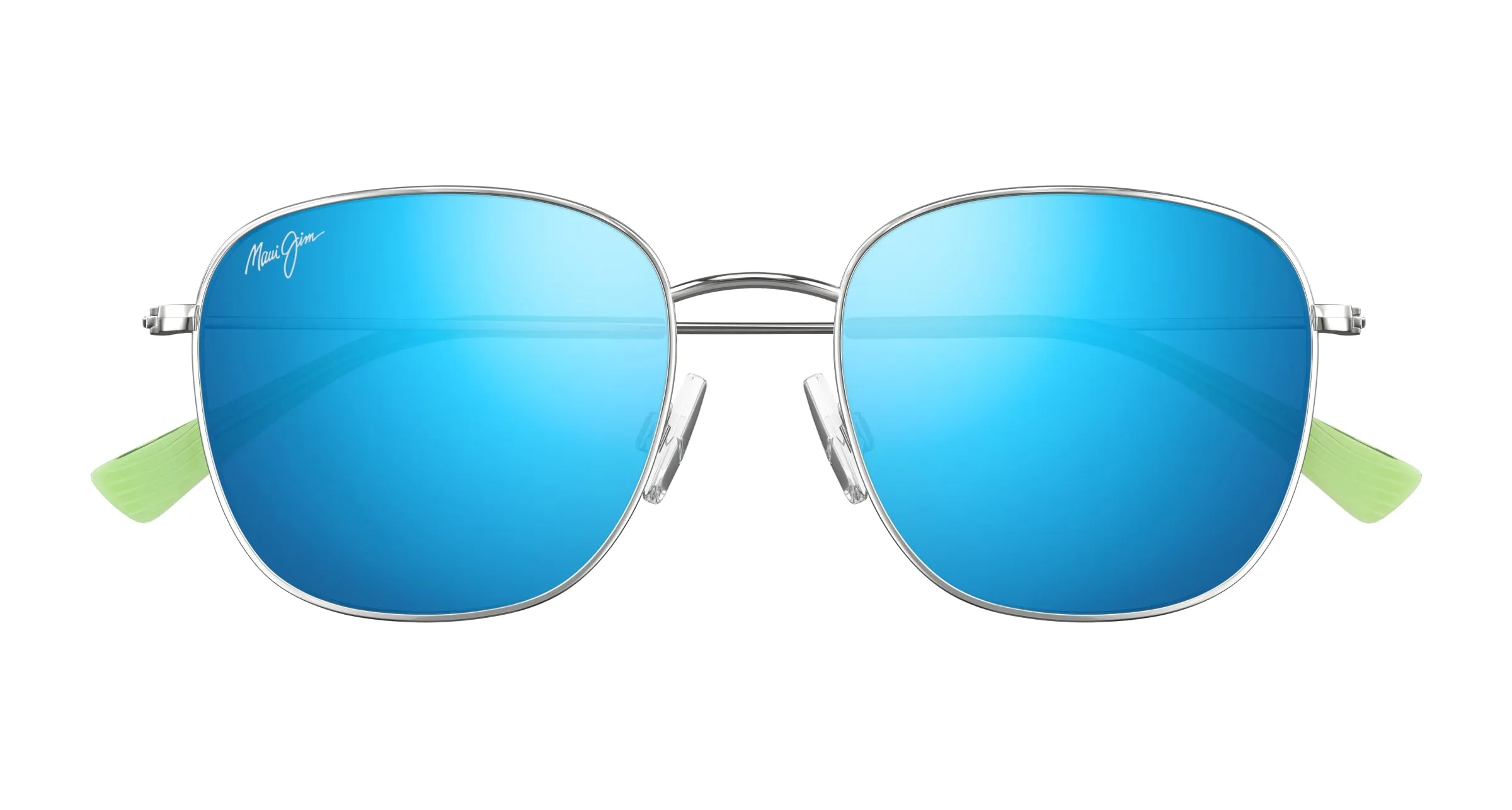 Maui Jim MJ0657SA 003 Occhiali da sole Metallo Argento Blu Squadrata - immagine 2