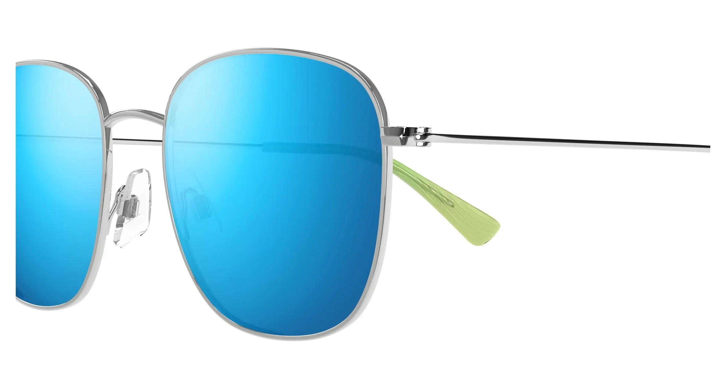Maui Jim MJ0657SA 003 Occhiali da sole Metallo Argento Blu Squadrata - immagine 3