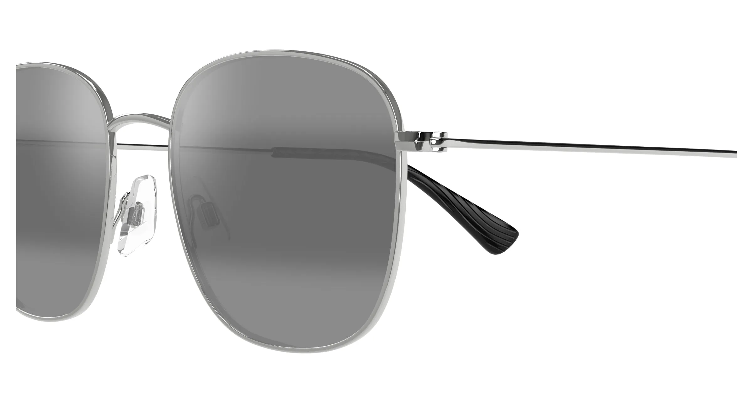 Maui Jim MJ0657SA 001 Occhiali da sole Metallo Argento Grigio Squadrata - immagine 3