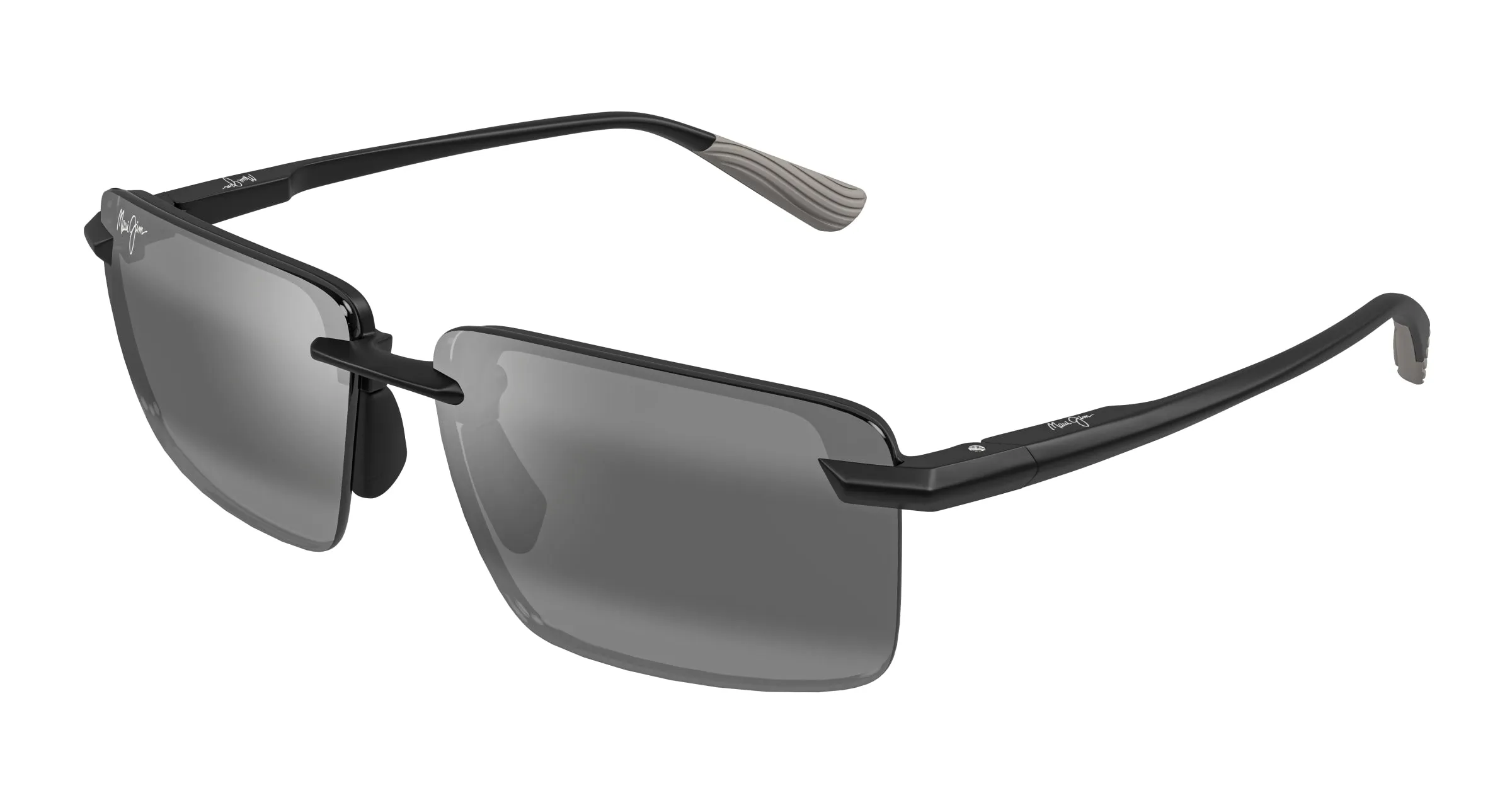 Maui Jim MJ0656SA 004 Occhiali da sole Iniettato Nero Grigio Squadrata - immagine 1