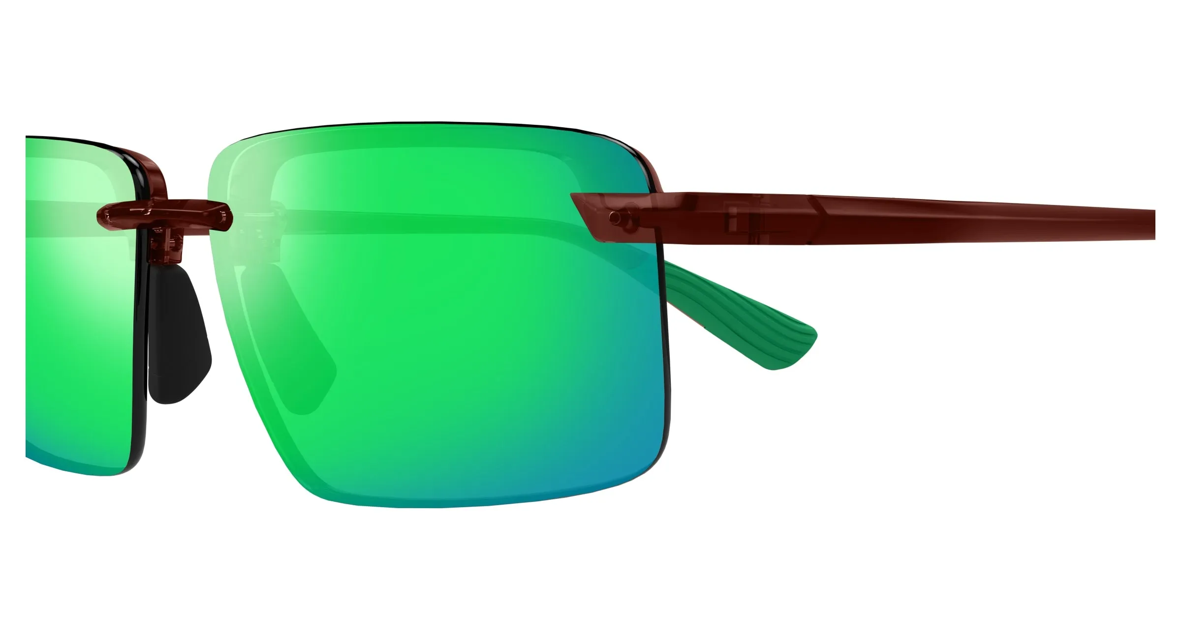 Maui Jim MJ0656SA 002 Occhiali da sole Iniettato Marrone Verde Squadrata - immagine 3