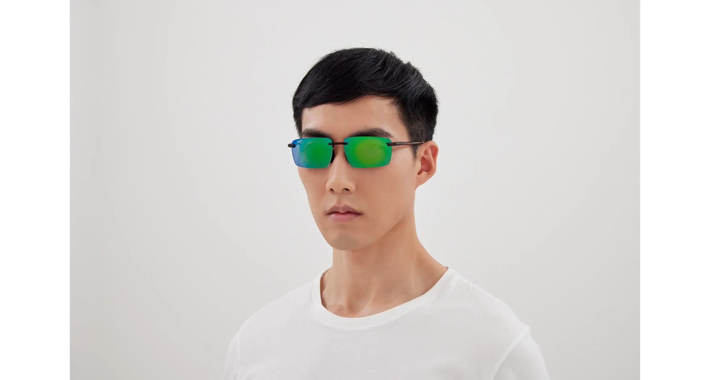 Maui Jim MJ0656SA 002 Occhiali da sole Iniettato Marrone Verde Squadrata - immagine 4