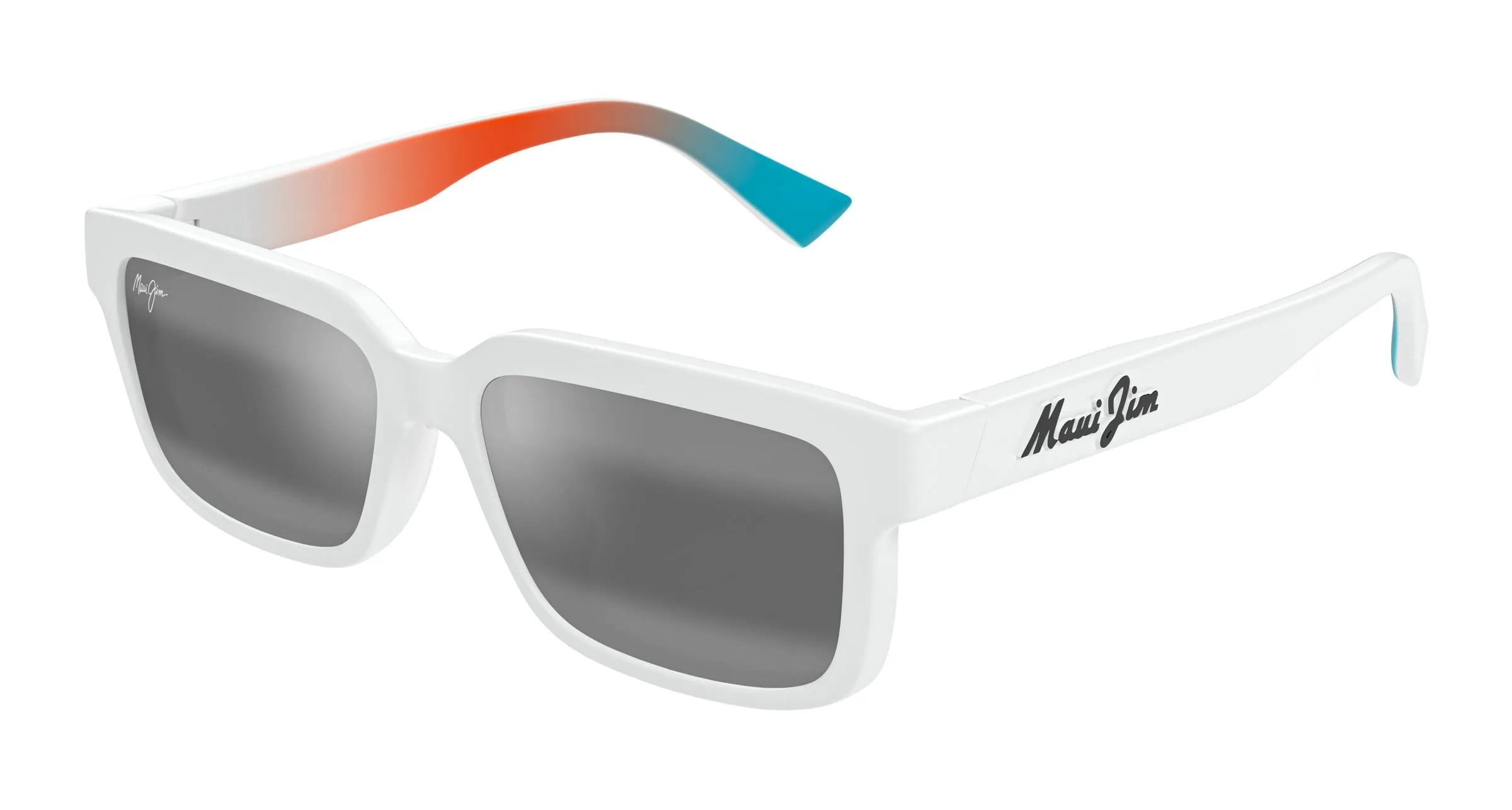 Maui Jim MJ0655SA 004 Occhiali da sole Bio-iniettato Bianco Grigio Squadrata - immagine 1