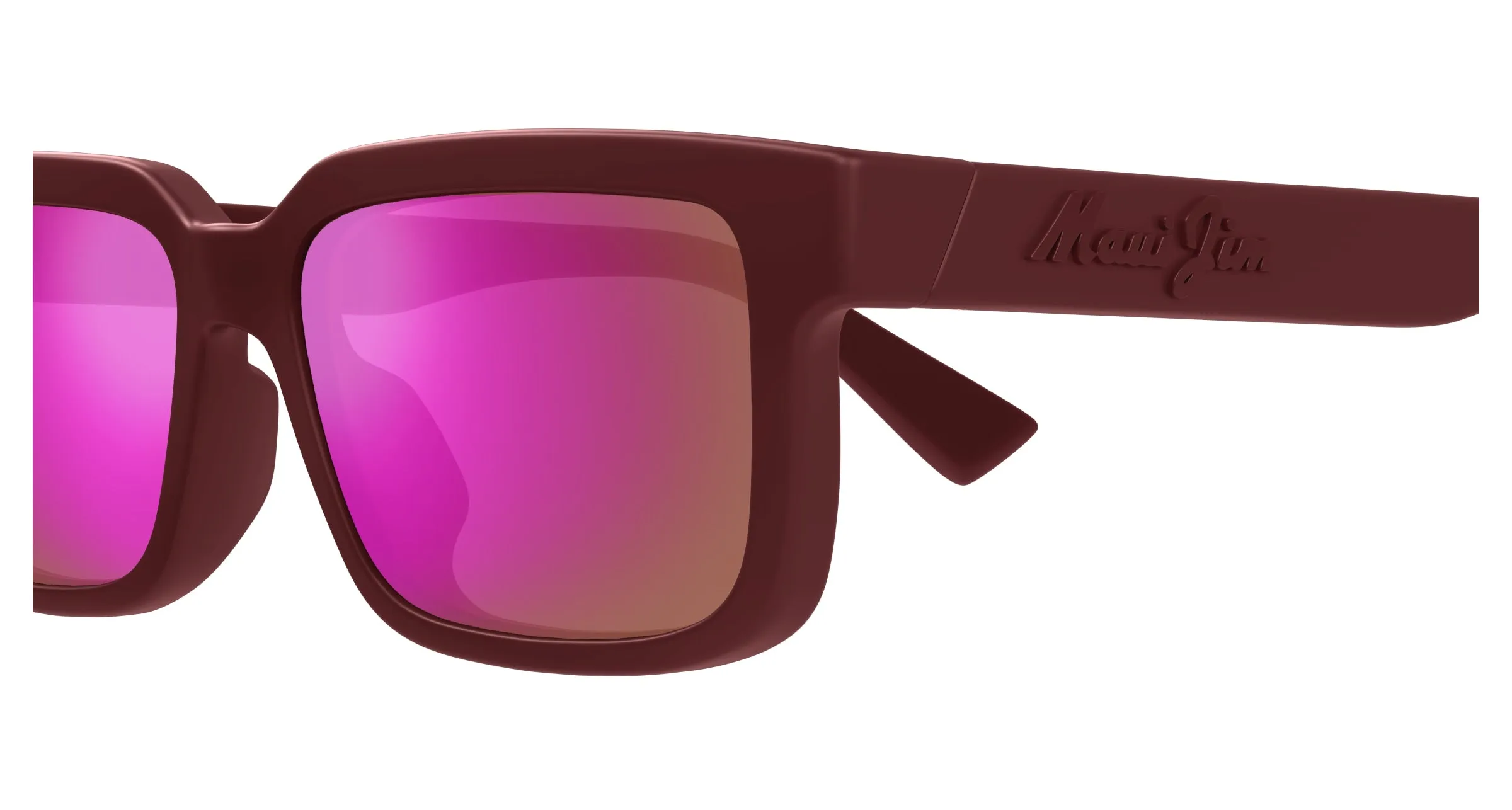 Maui Jim MJ0655SA 003 Occhiali da sole Bio-iniettato Rosso Viola Squadrata - immagine 3