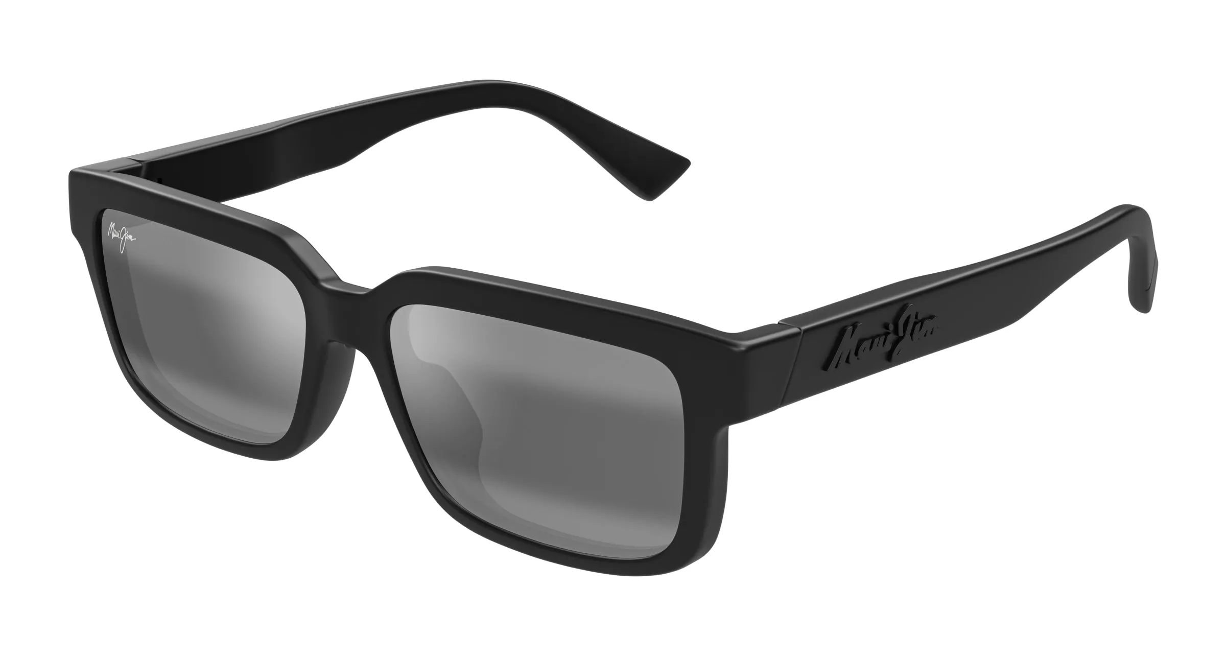 Maui Jim MJ0655SA 001 Occhiali da sole Bio-iniettato Nero Grigio Squadrata - immagine 1