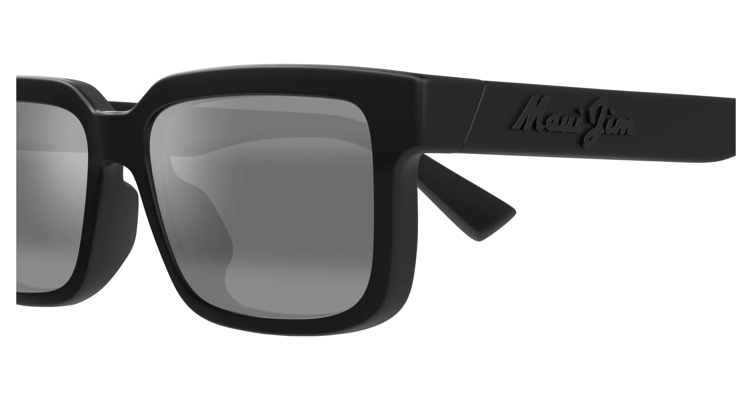 Maui Jim MJ0655SA 001 Occhiali da sole Bio-iniettato Nero Grigio Squadrata - immagine 3