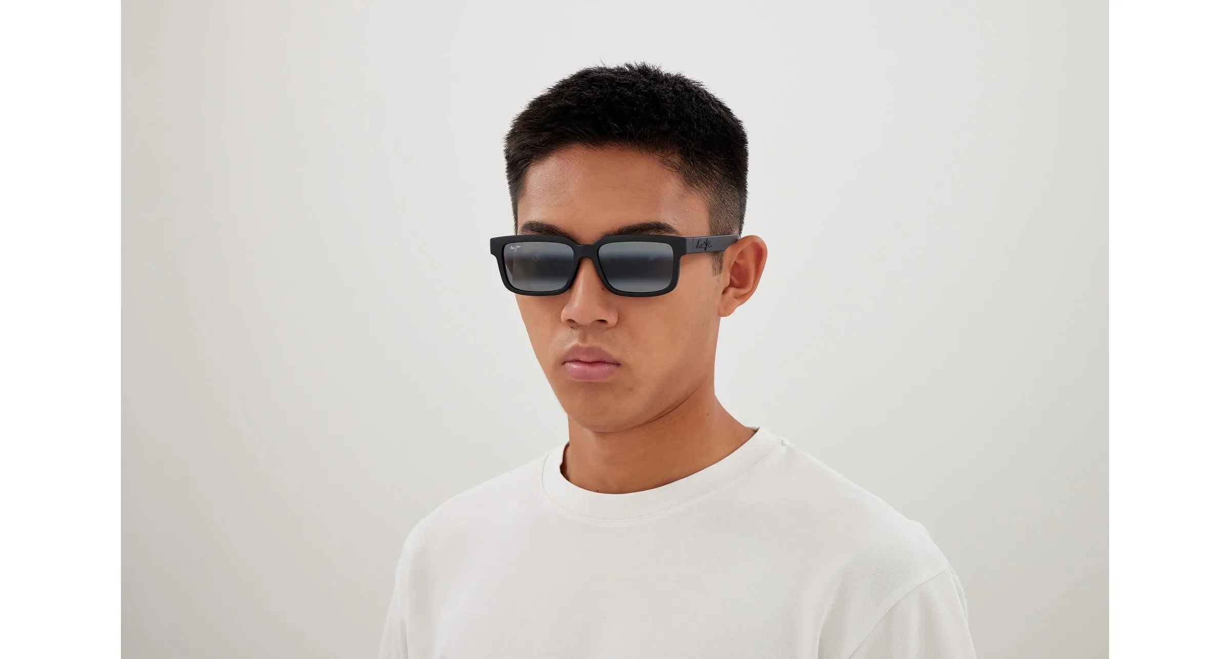 Maui Jim MJ0655SA 001 Occhiali da sole Bio-iniettato Nero Grigio Squadrata - immagine 4
