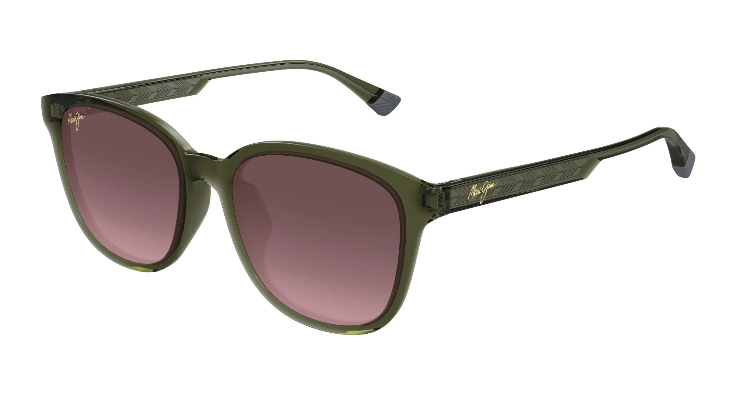 Maui Jim MJ0647SA 003 Occhiali da sole Bio-iniettato Verde Rosa Rotonda - immagine 1