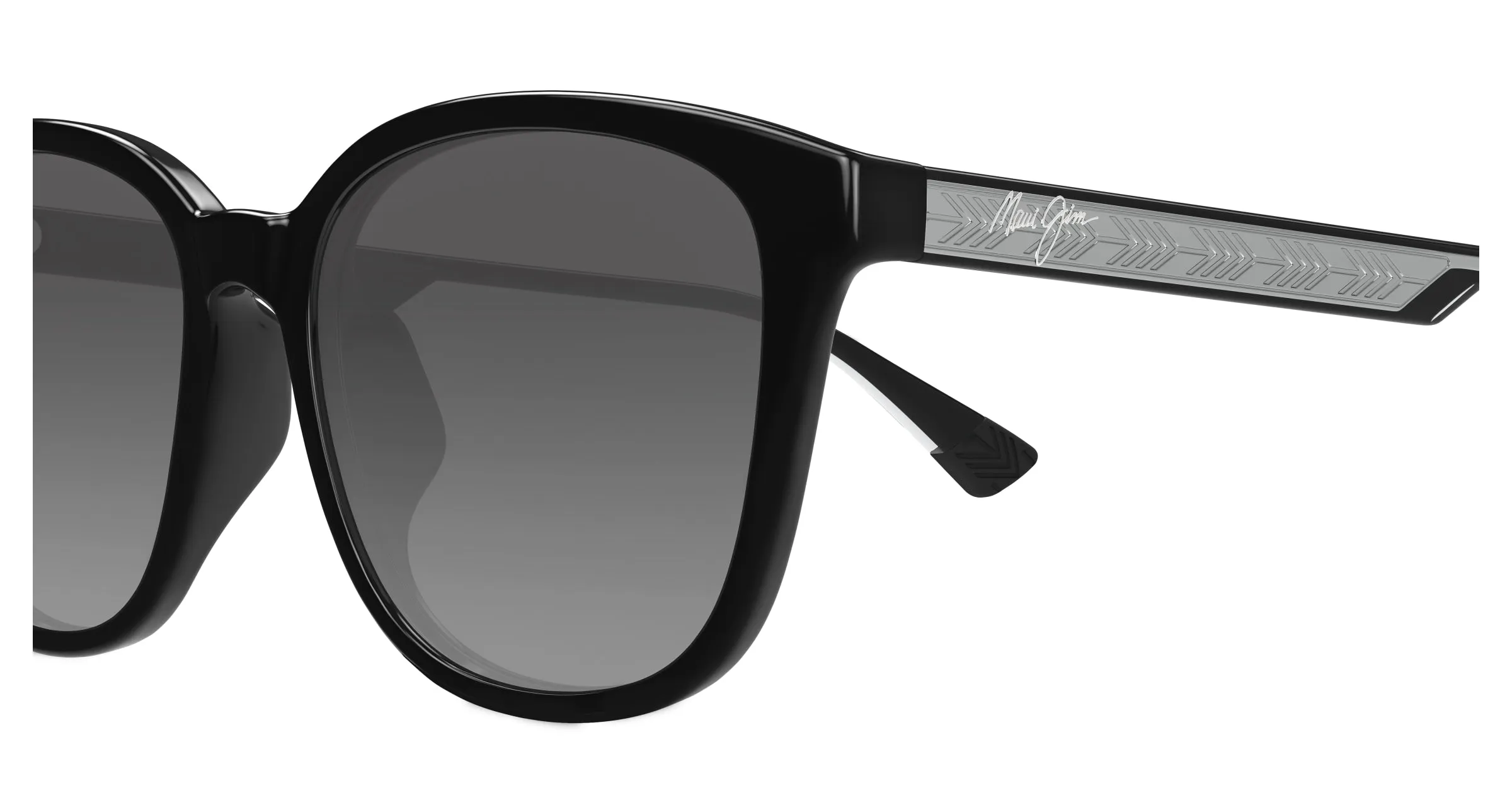 Maui Jim MJ0647SA 001 Occhiali da sole Bio-iniettato Nero Grigio Rotonda - immagine 3