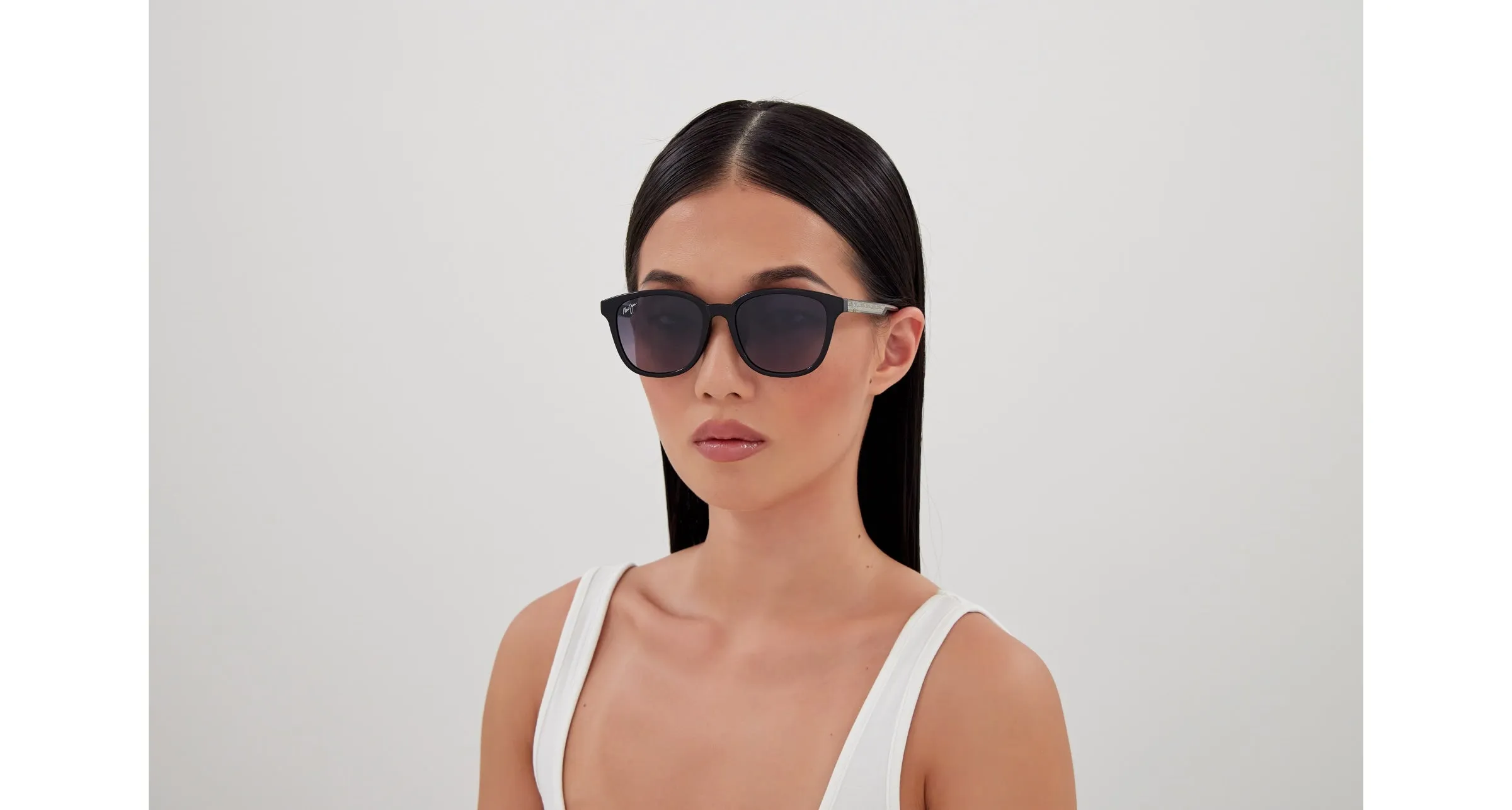 Maui Jim MJ0647SA 001 Occhiali da sole Bio-iniettato Nero Grigio Rotonda - immagine 4