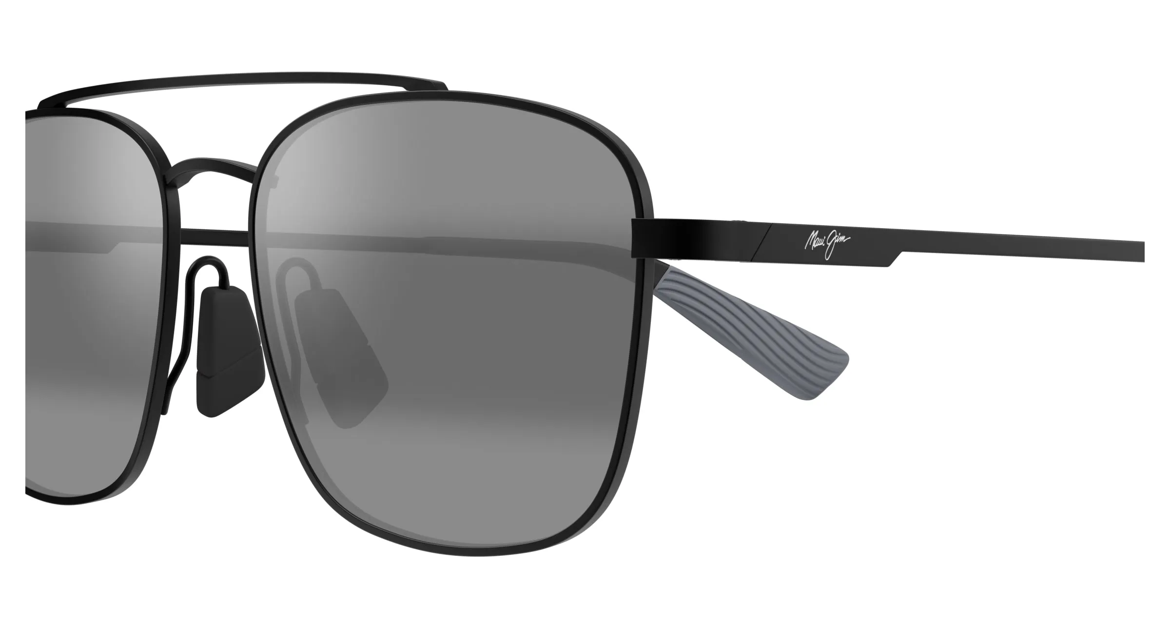 Maui Jim MJ0645SA 004 Occhiali da sole Titanio Nero Grigio Squadrata - immagine 3