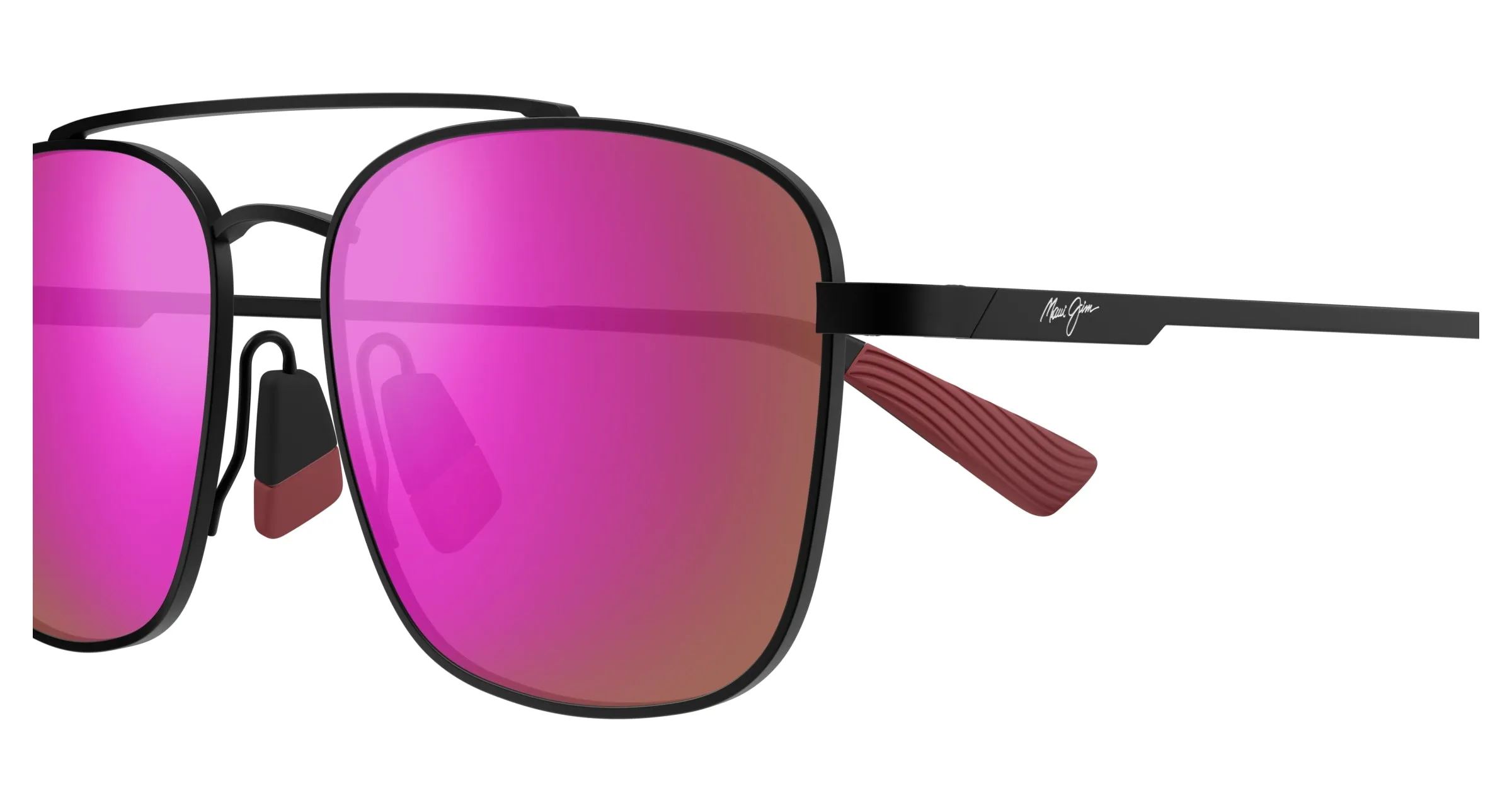 Maui Jim MJ0645SA 003 Occhiali da sole Titanio Nero Viola Squadrata - immagine 3