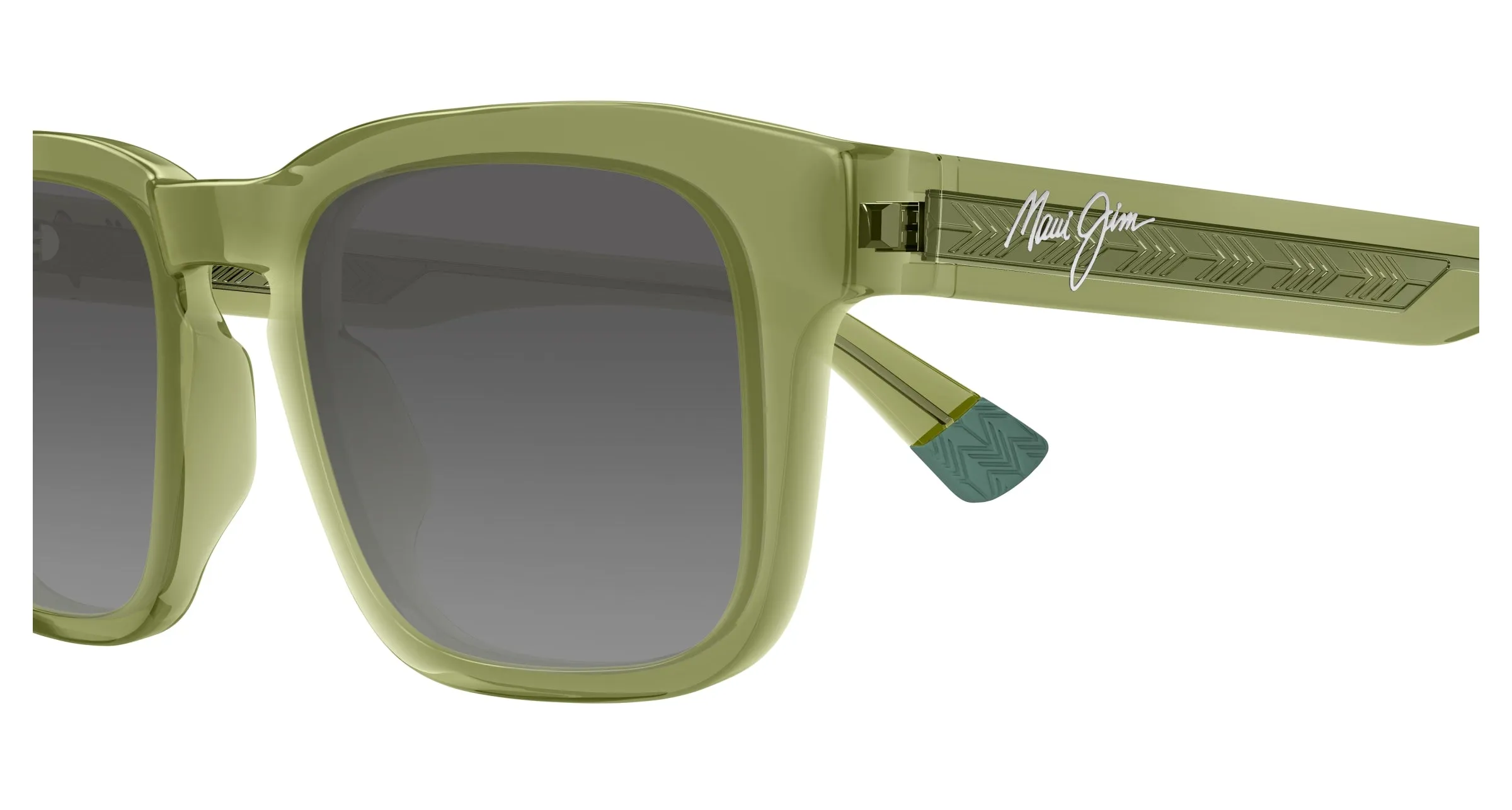 Maui Jim MJ0643S 004 Occhiali da sole Bio-iniettato Verde Grigio Squadrata - immagine 3