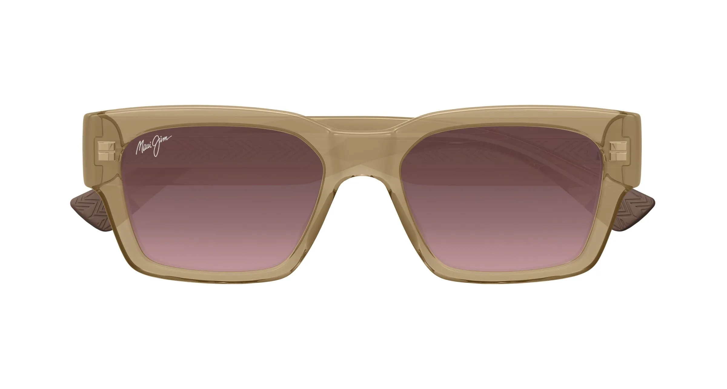 Maui Jim MJ0642S 004 Occhiali da sole Bio-iniettato Marrone Rosa Squadrata - immagine 2