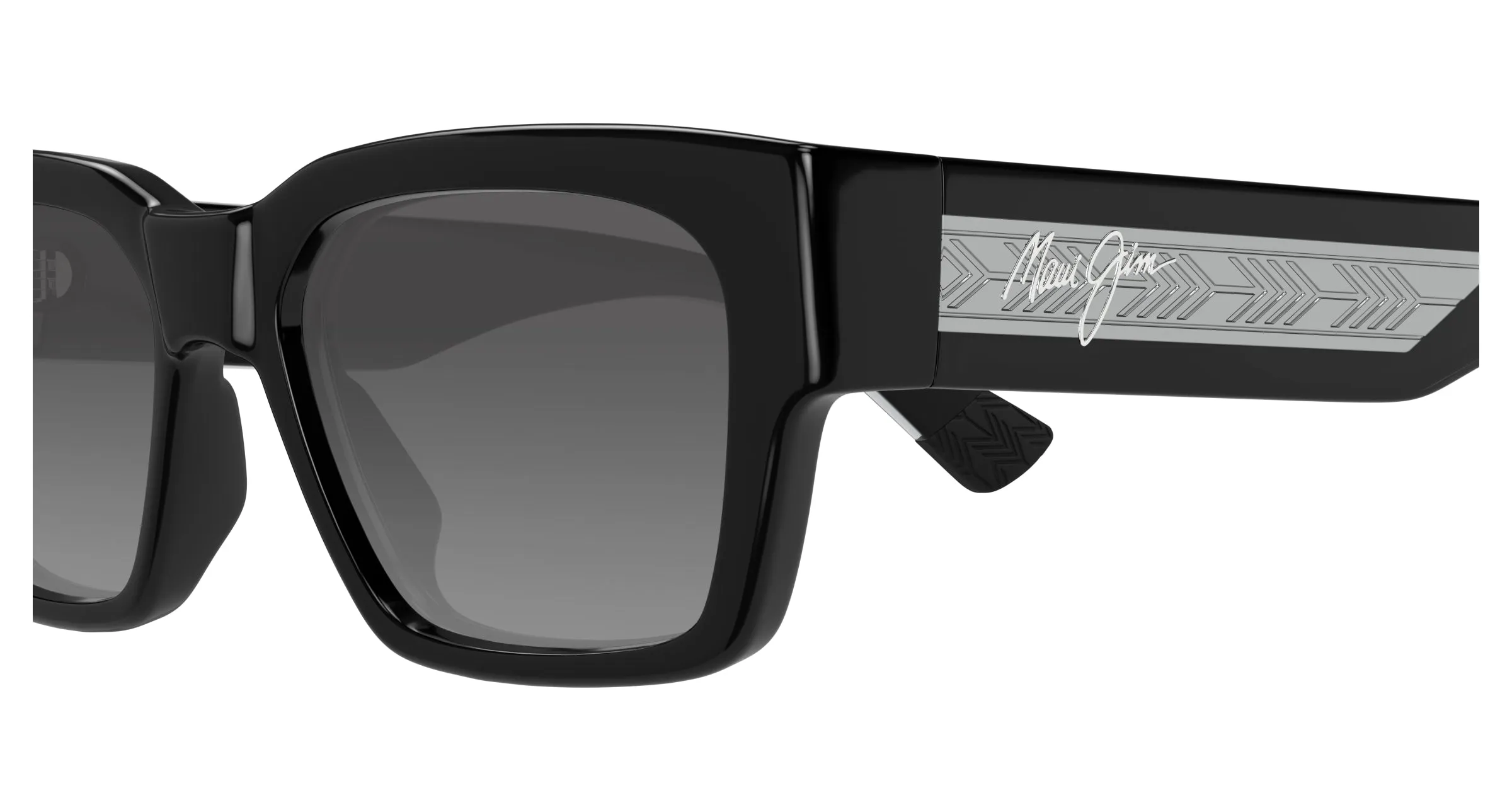 Maui Jim MJ0642S 001 Occhiali da sole Bio-iniettato Nero Grigio Squadrata - immagine 3