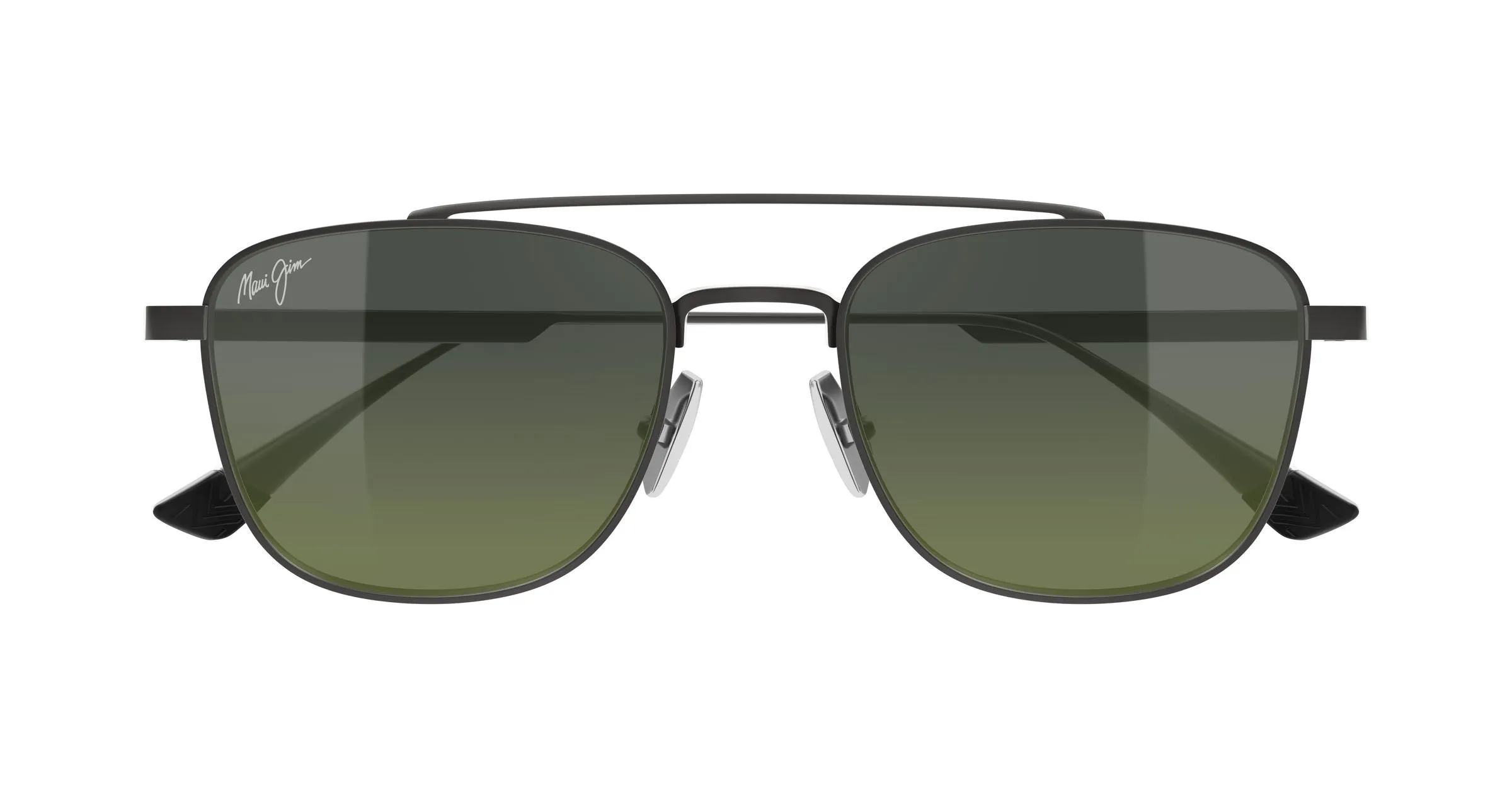 Maui Jim MJ0640S 003 Occhiali da sole Titanio Nero Verde Squadrata - immagine 2