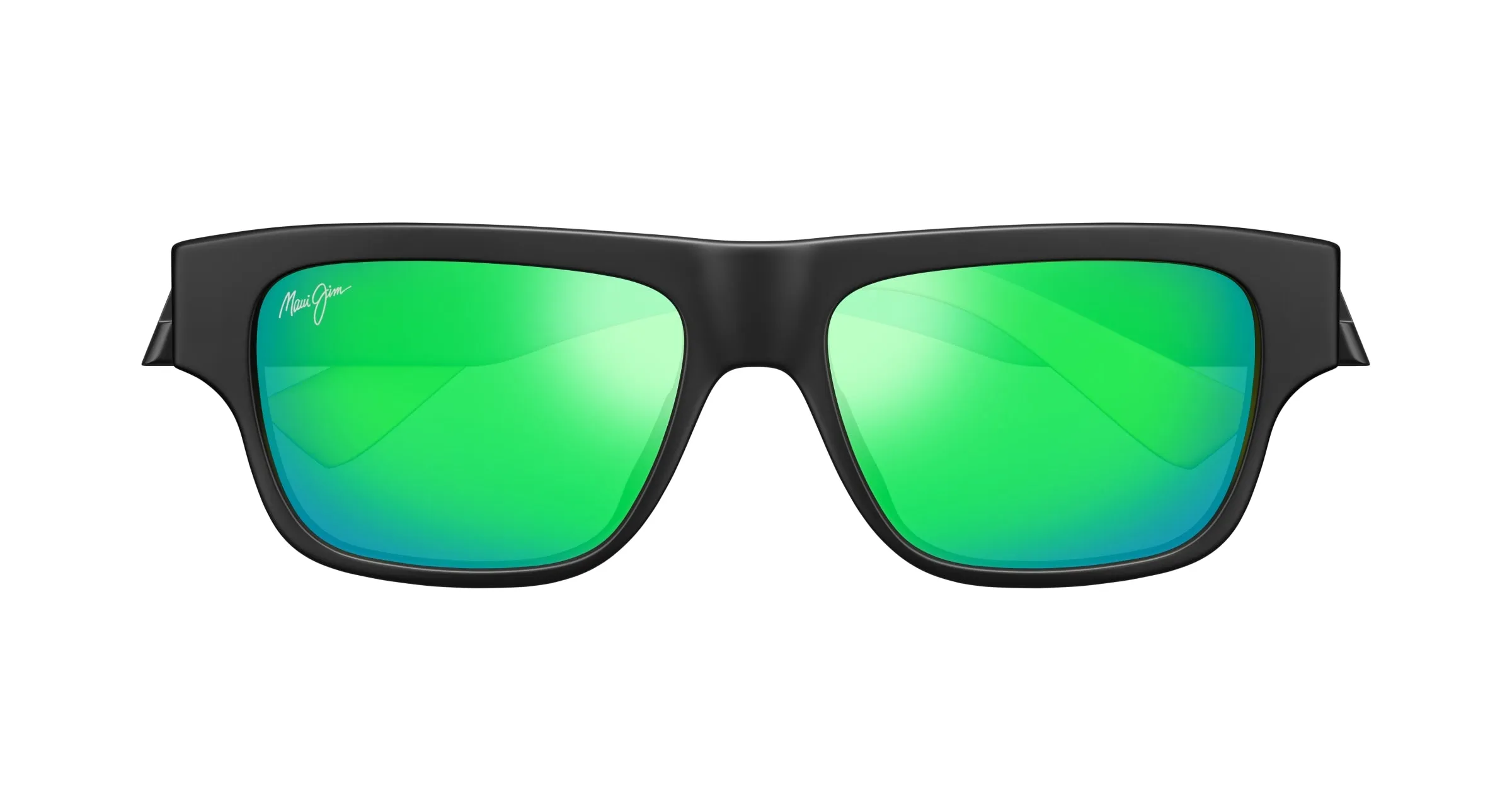 Maui Jim MJ0638S 004 Occhiali da sole Bio-iniettato Nero Verde Squadrata - immagine 2