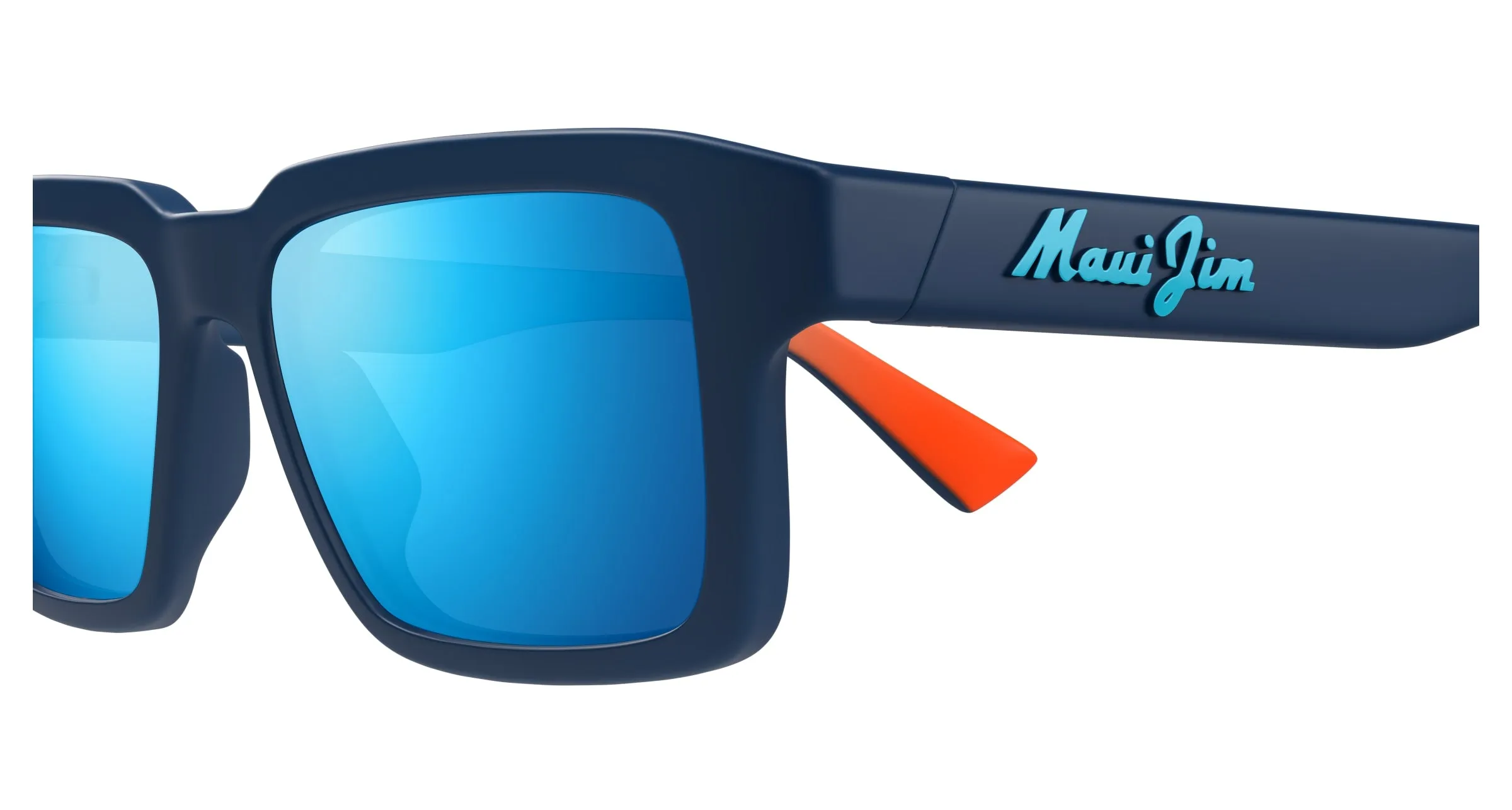 Maui Jim MJ0635S 004 Occhiali da sole Bio-iniettato Blu Blu Squadrata - immagine 3