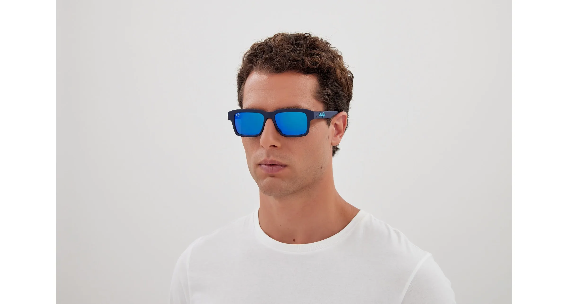 Maui Jim MJ0635S 004 Occhiali da sole Bio-iniettato Blu Blu Squadrata - immagine 4