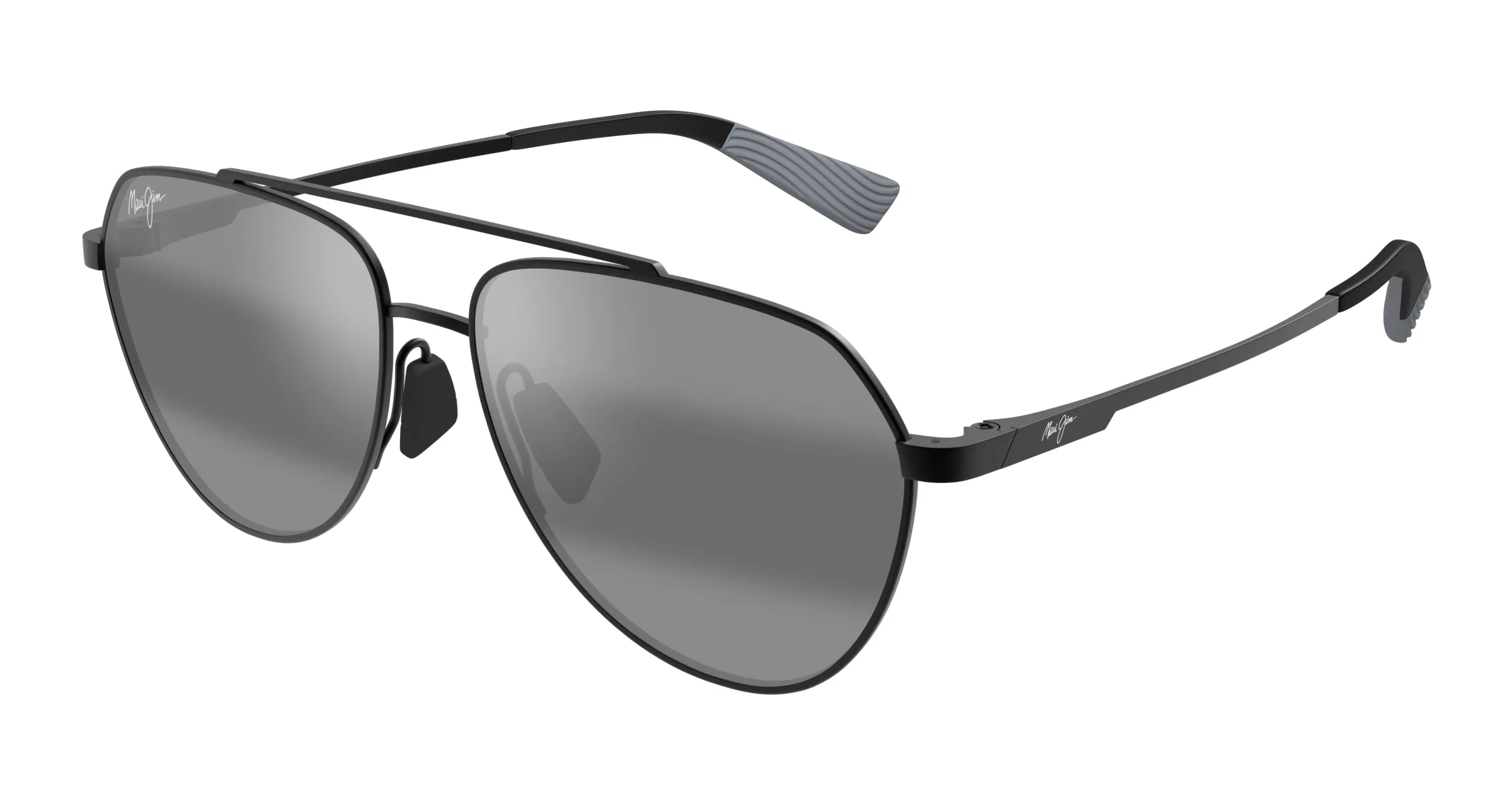 Maui Jim MJ0634S 004 Occhiali da sole Titanio Nero Grigio Pilot - immagine 1