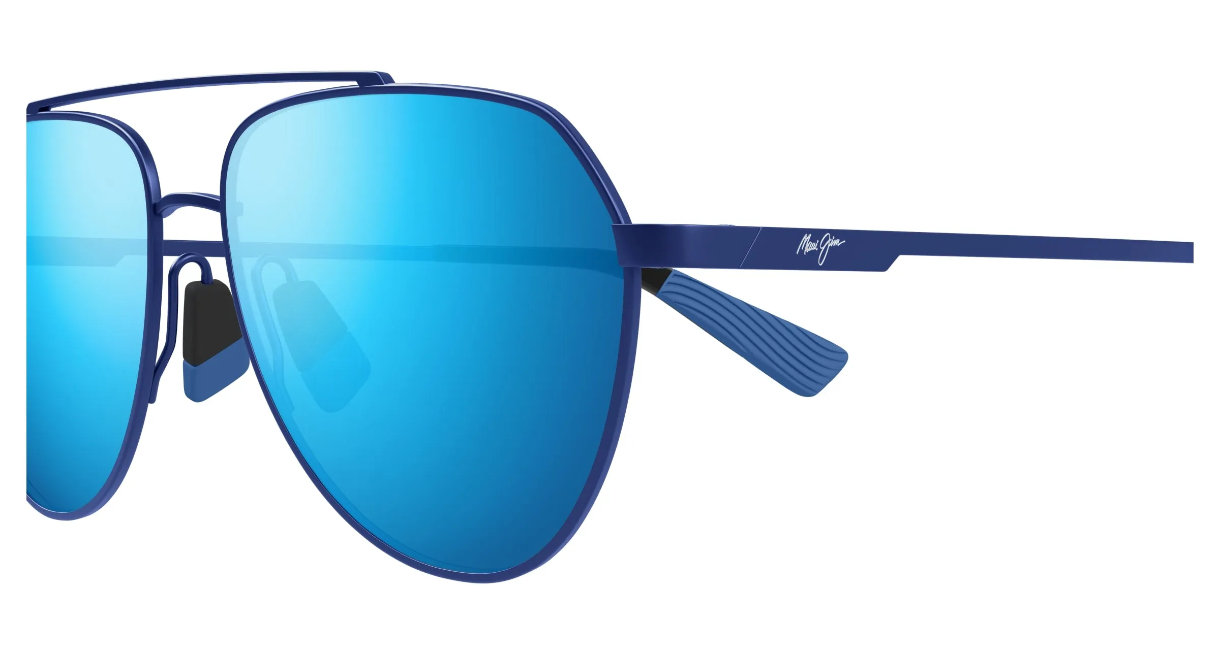 Maui Jim MJ0634S 003 Occhiali da sole Titanio Blu Blu Pilot - immagine 3