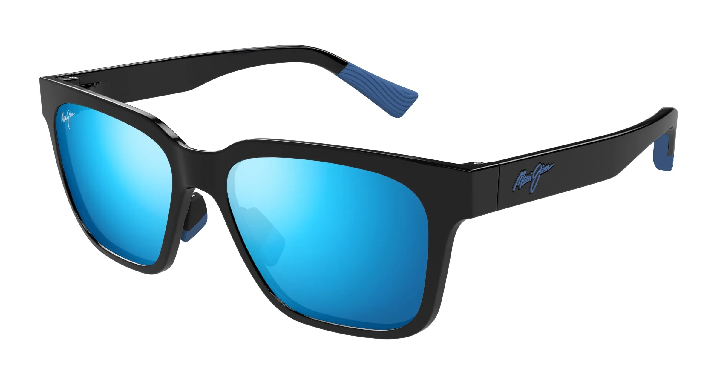 Maui Jim MJ0631S 001 Occhiali da sole Bio-iniettato Nero Blu Squadrata - immagine 1