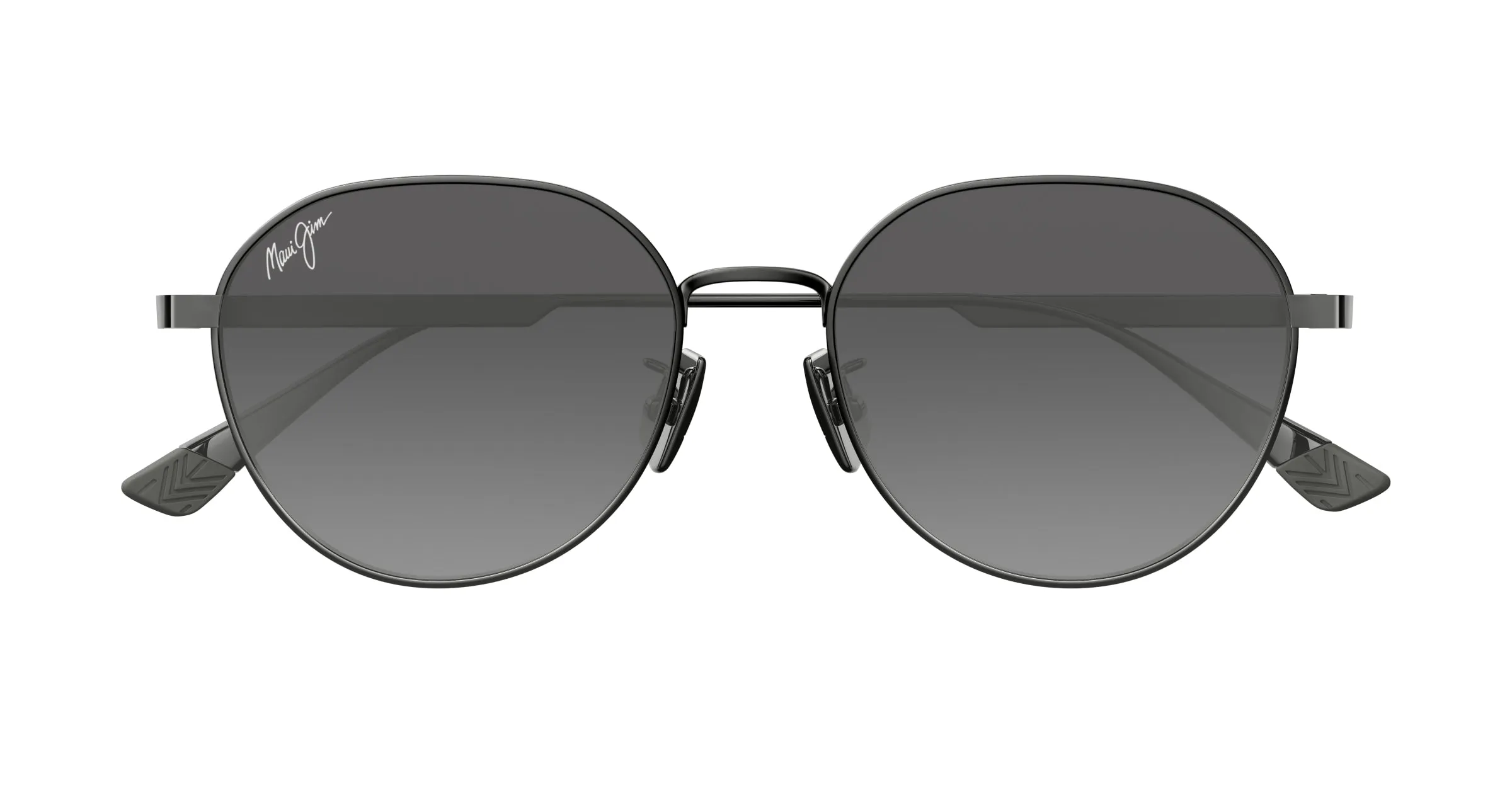 Maui Jim MJ0627SA 001 Occhiali da sole Titanio Rutenio Grigio Rotonda - immagine 2