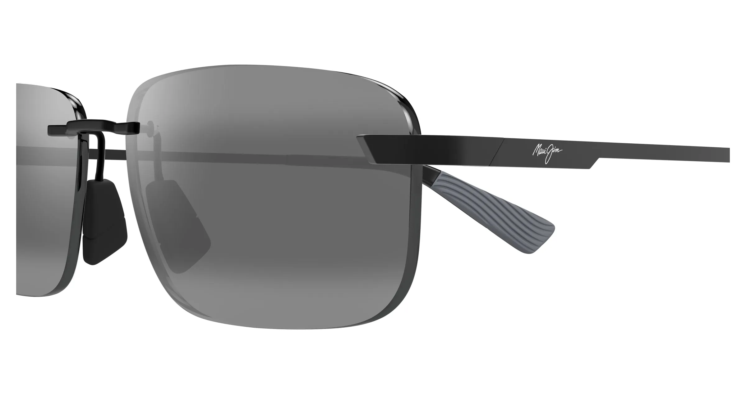 Maui Jim MJ0624S 004 Occhiali da sole Titanio Nero Grigio Squadrata - immagine 3