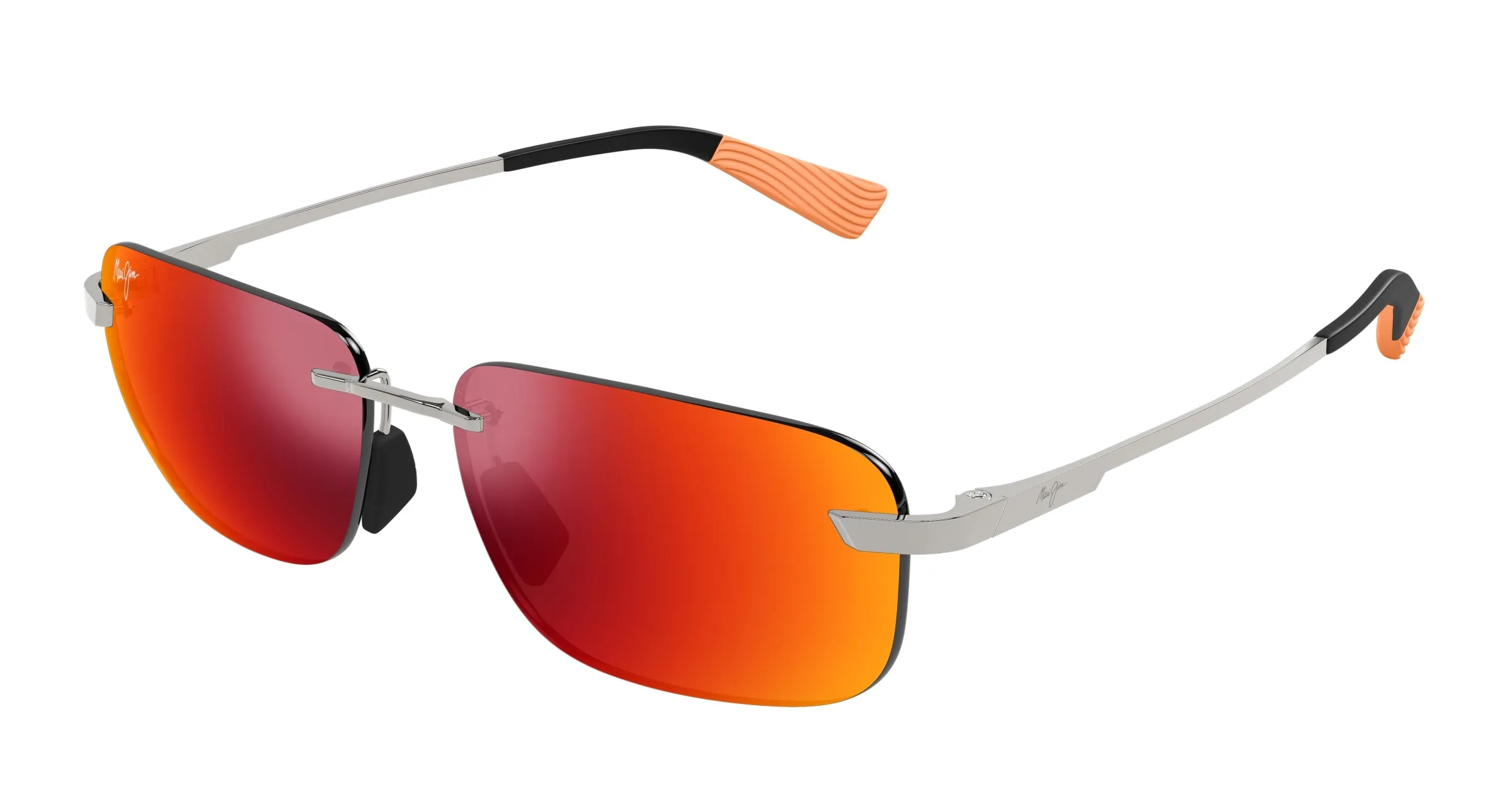 Maui Jim MJ0624S 001 Occhiali da sole Titanio Rutenio Rosso Squadrata - immagine 1