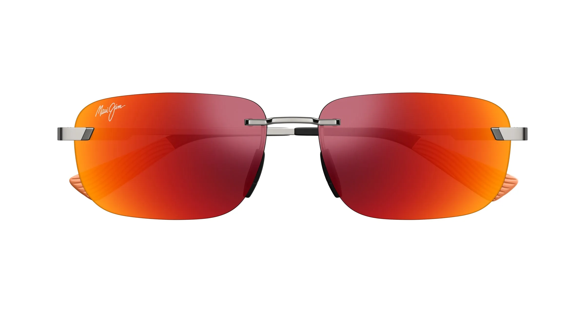 Maui Jim MJ0624S 001 Occhiali da sole Titanio Rutenio Rosso Squadrata - immagine 2