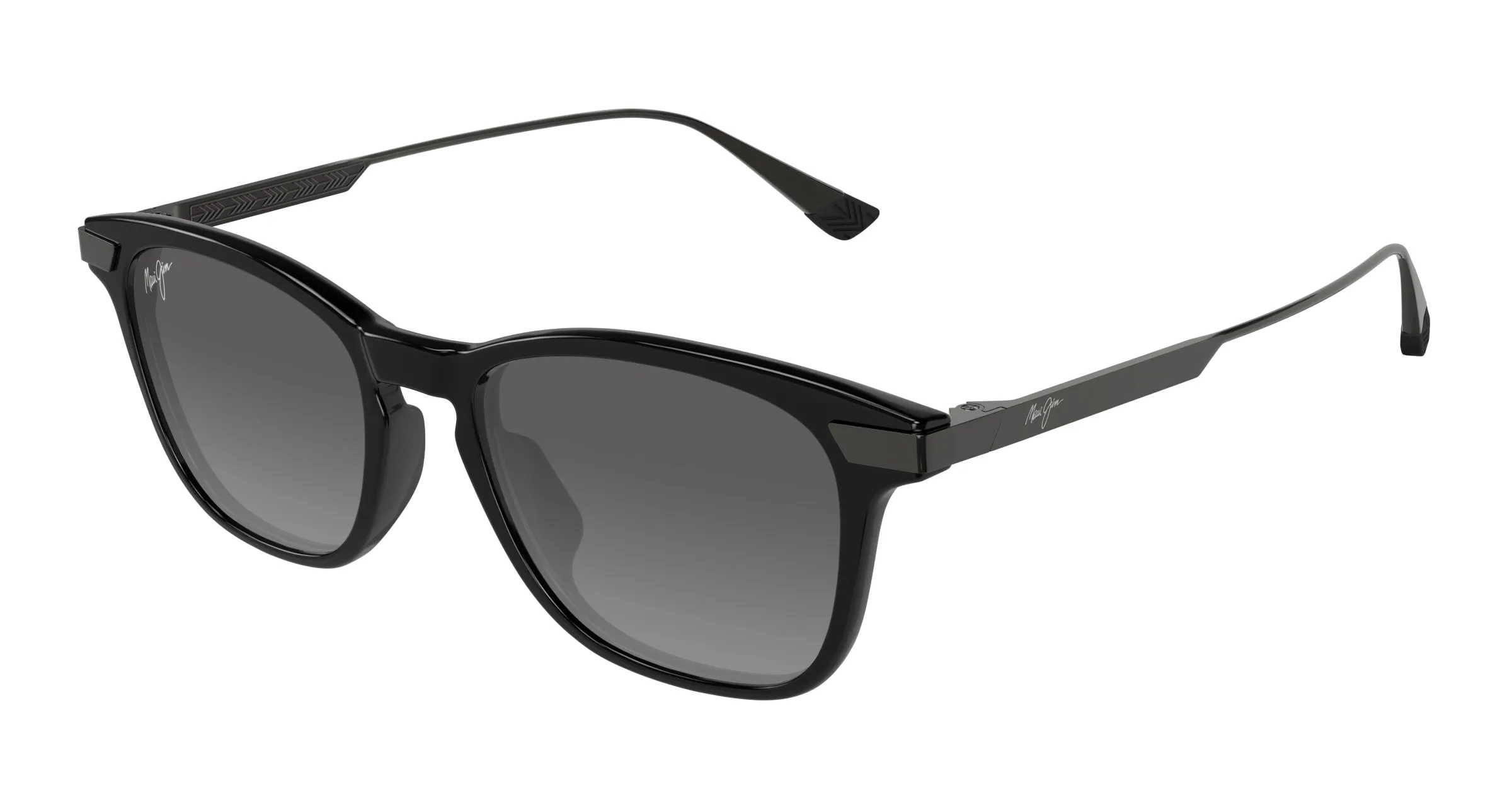 Maui Jim MJ0623S 001 Occhiali da sole Bio-iniettato Nero Grigio Rotonda - immagine 1