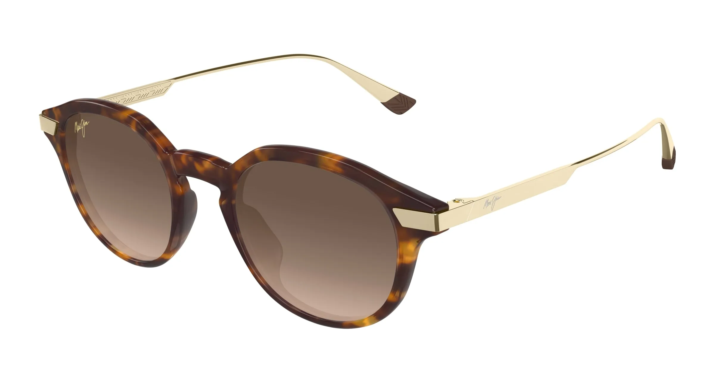 Maui Jim MJ0622S 002 Occhiali da sole Bio-iniettato Havana Bronzo Rotonda - immagine 1