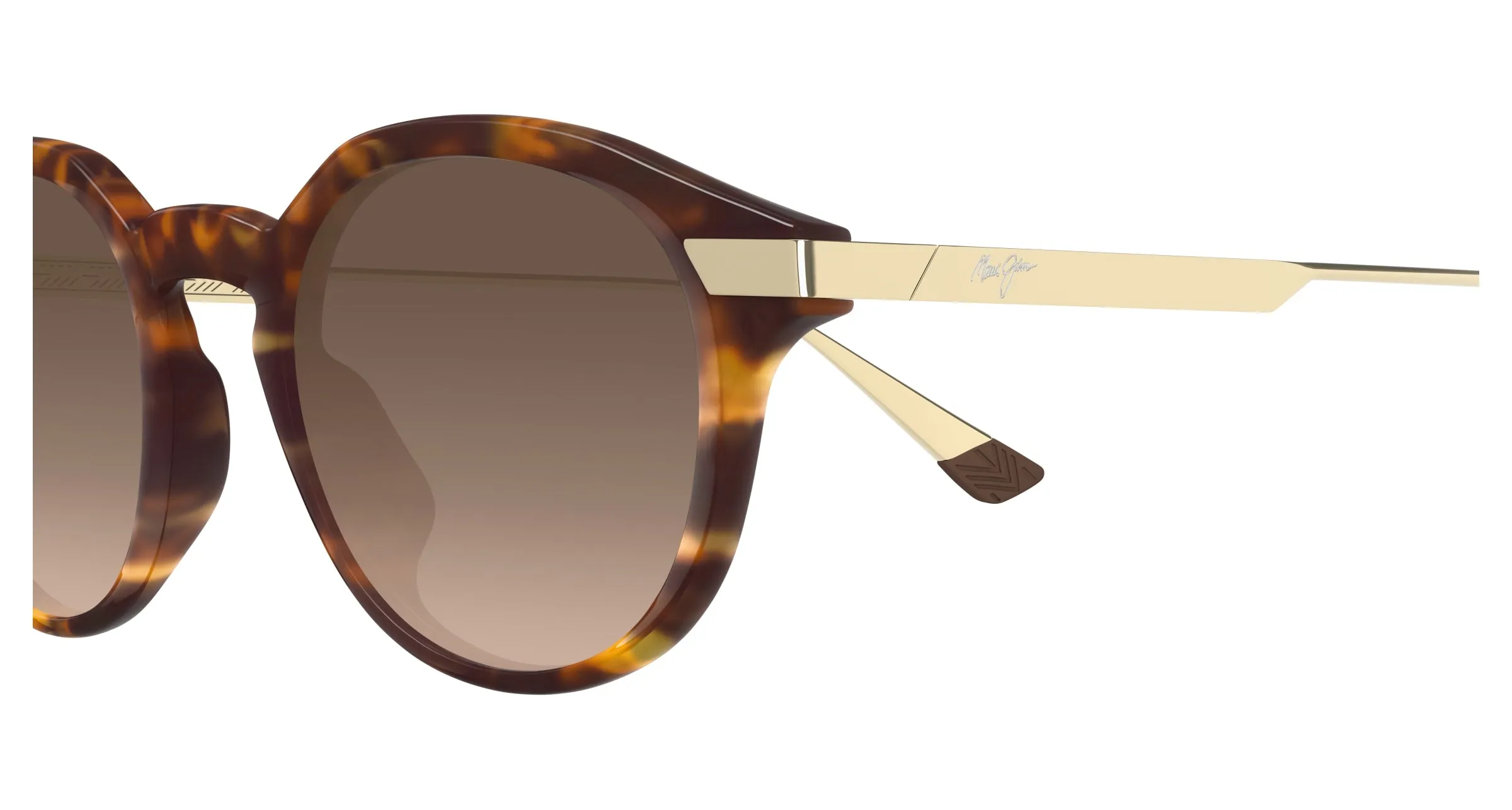 Maui Jim MJ0622S 002 Occhiali da sole Bio-iniettato Havana Bronzo Rotonda - immagine 3